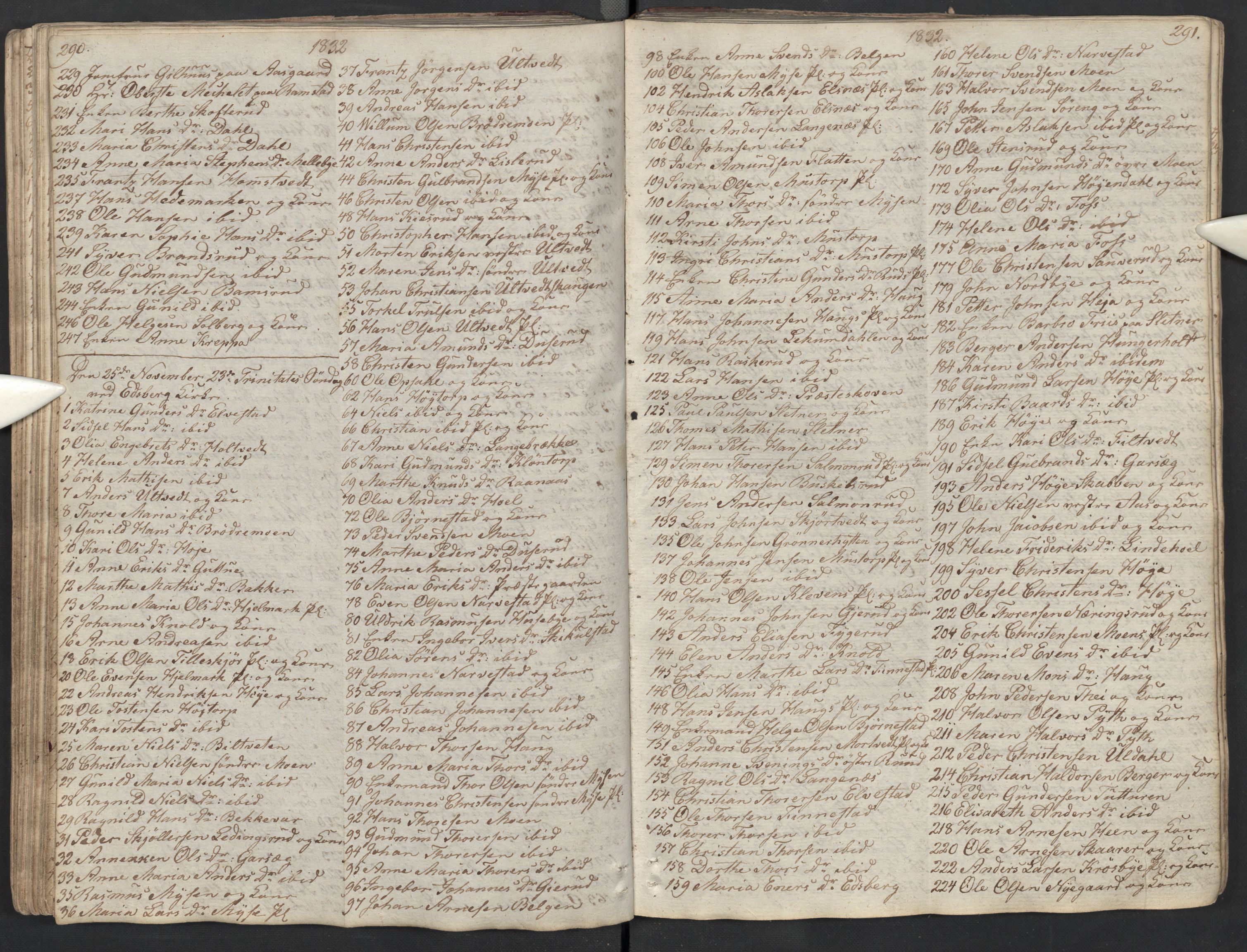 Eidsberg prestekontor Kirkebøker, AV/SAO-A-10905/M/Ma/L0002: Communicants register no. I 2, 1821-1841, p. 290-291
