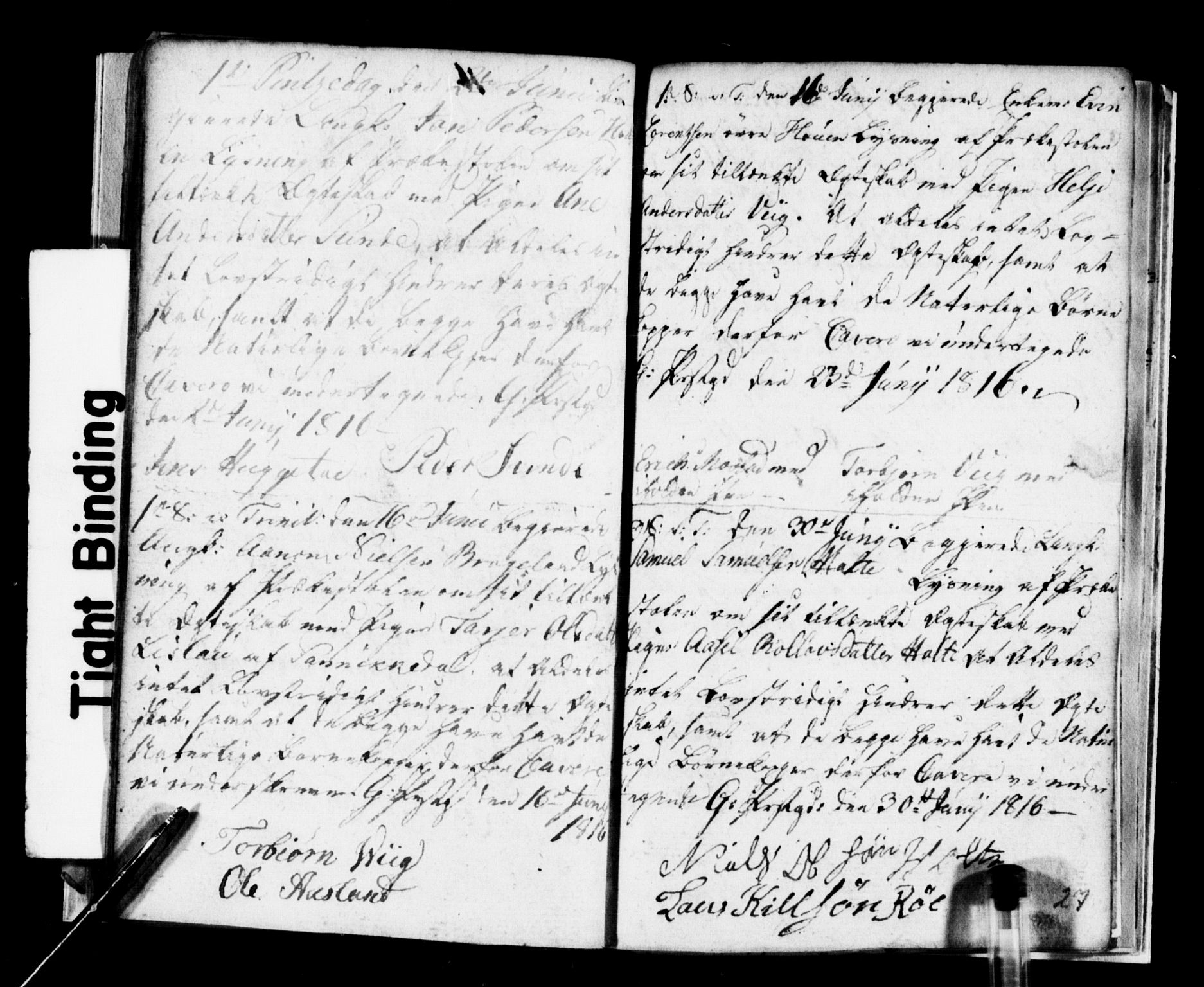 Gjerstad sokneprestkontor, AV/SAK-1111-0014/J/Jd/L0006: Best man's statements no. A VI 40, 1807-1823, p. 27