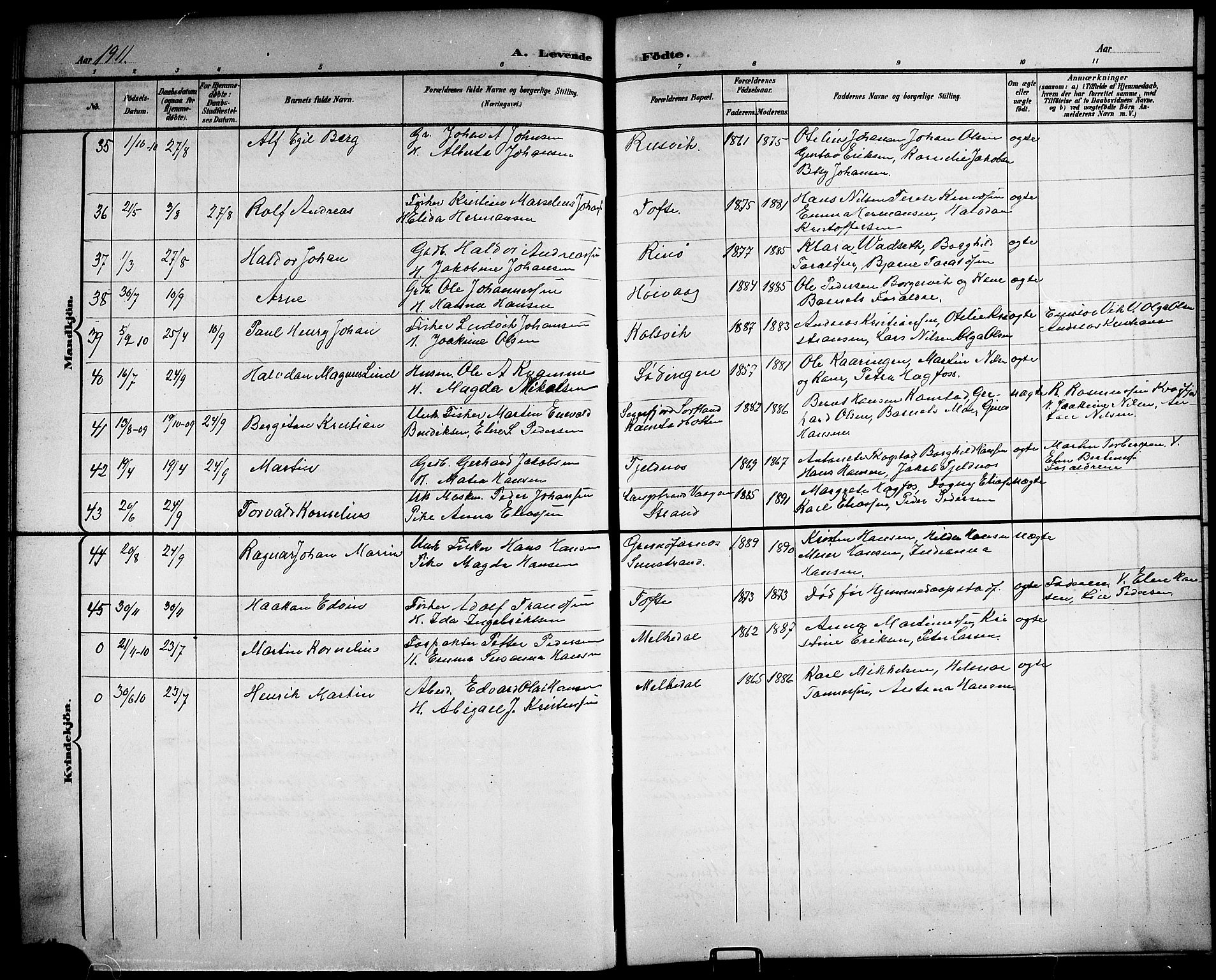 Ministerialprotokoller, klokkerbøker og fødselsregistre - Nordland, AV/SAT-A-1459/872/L1048: Parish register (copy) no. 872C04, 1898-1919