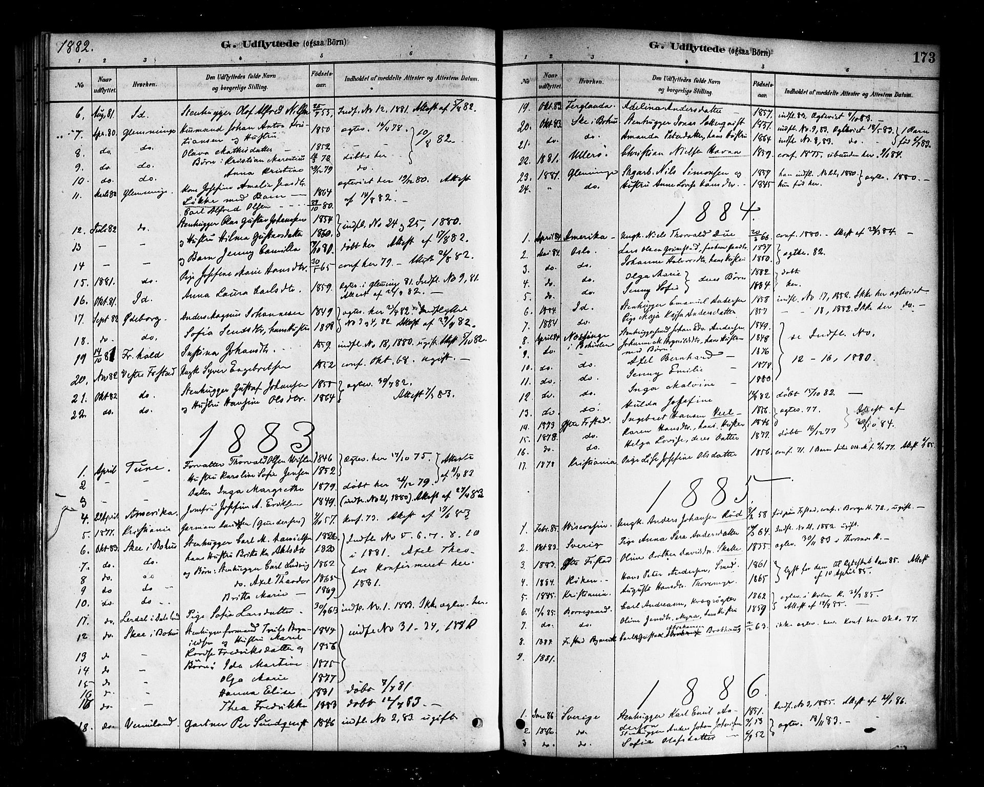 Borge prestekontor Kirkebøker, AV/SAO-A-10903/F/Fb/L0003: Parish register (official) no. II 3, 1878-1902, p. 173