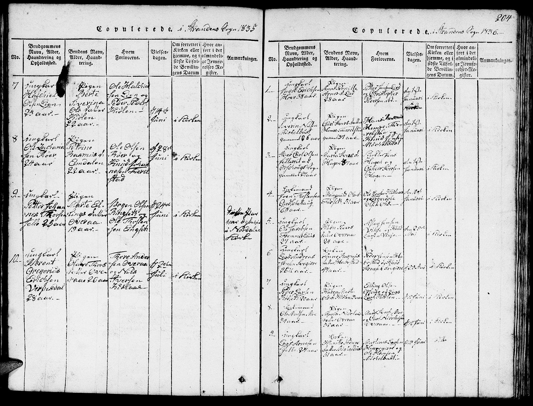 Ministerialprotokoller, klokkerbøker og fødselsregistre - Møre og Romsdal, SAT/A-1454/520/L0289: Parish register (copy) no. 520C01, 1817-1837, p. 204
