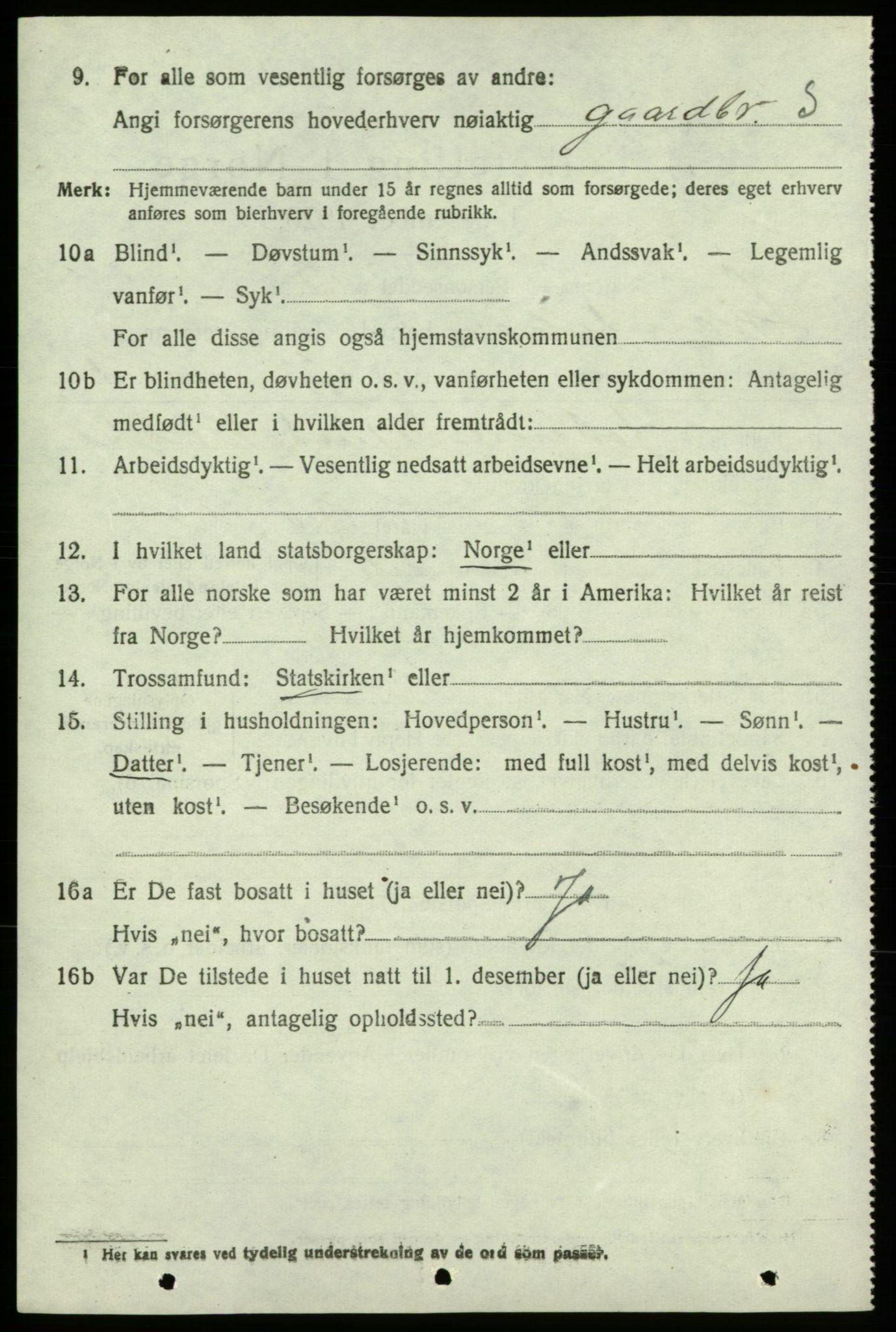 SAB, 1920 census for Strandebarm, 1920, p. 3471