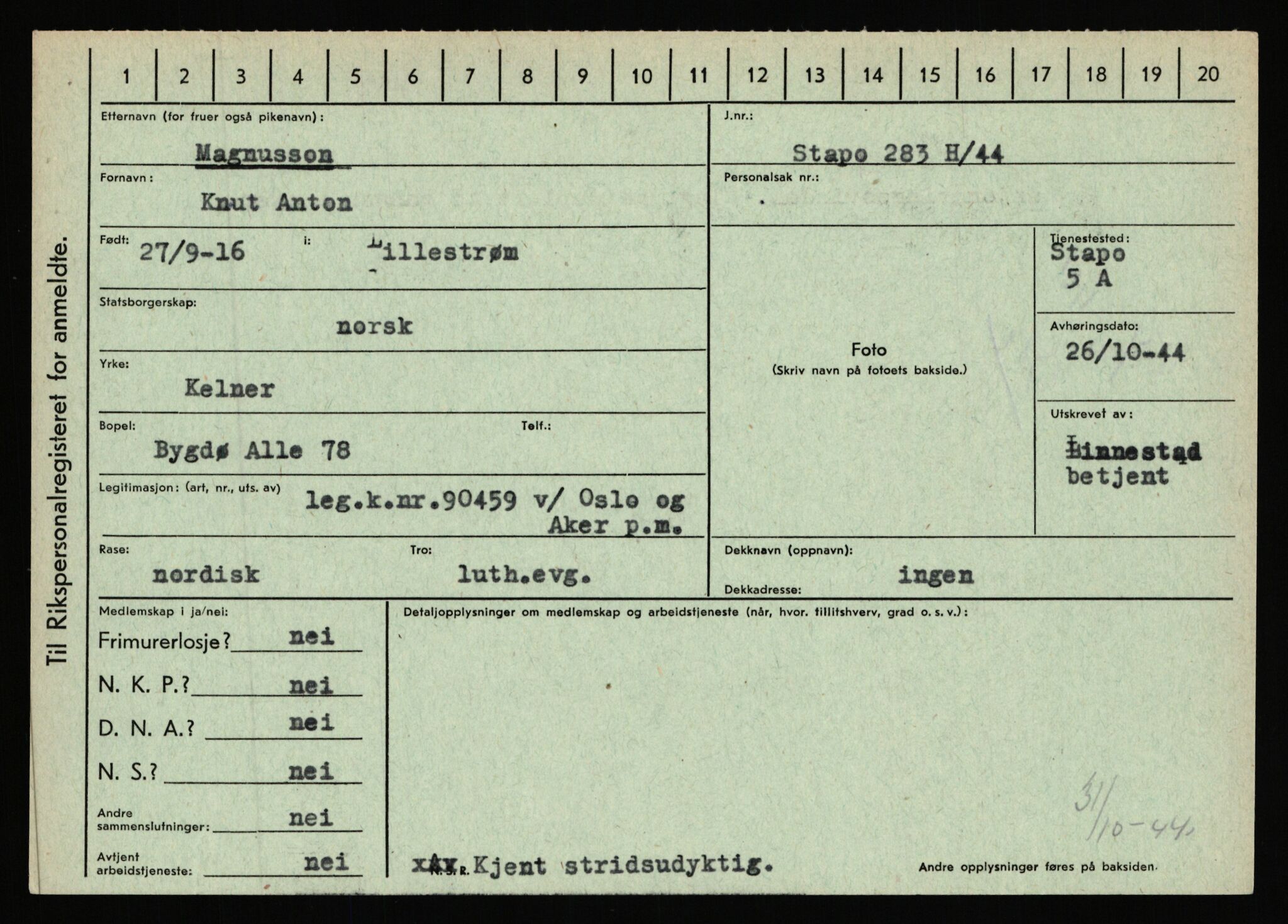 Statspolitiet - Hovedkontoret / Osloavdelingen, AV/RA-S-1329/C/Ca/L0010: Lind - Moksnes, 1943-1945, p. 2586