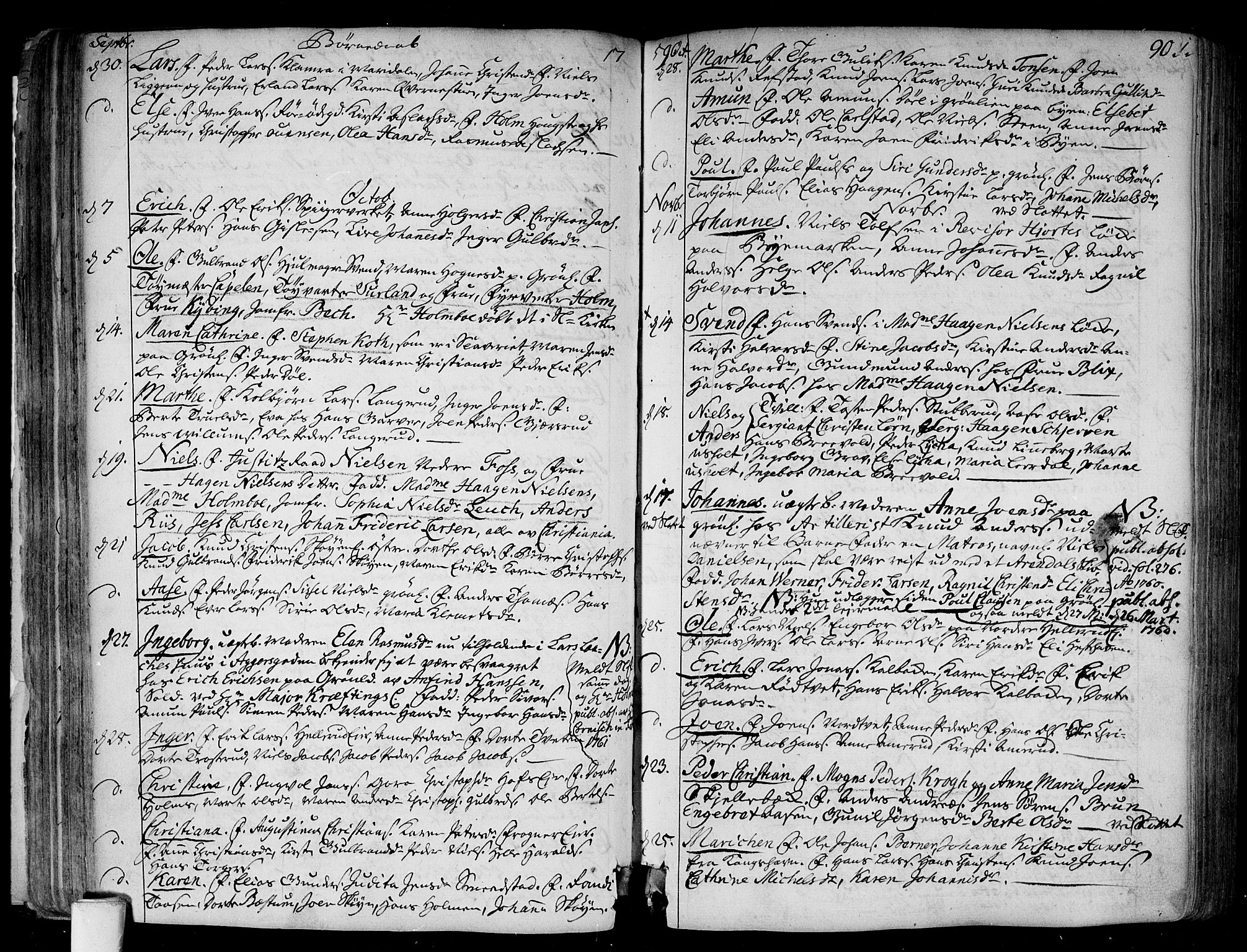 Aker prestekontor kirkebøker, SAO/A-10861/F/L0008: Parish register (official) no. 8, 1749-1765, p. 90