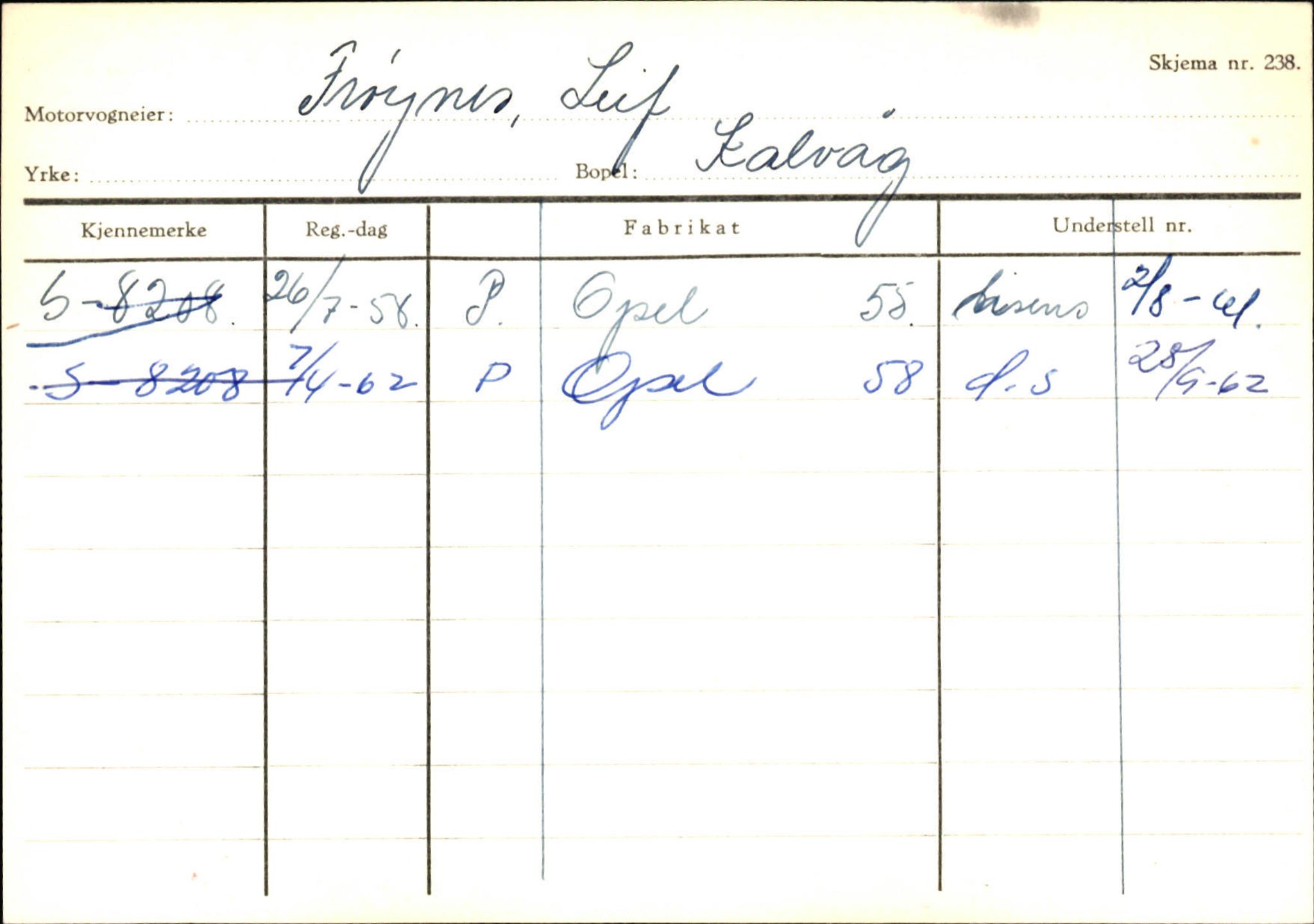 Statens vegvesen, Sogn og Fjordane vegkontor, AV/SAB-A-5301/4/F/L0133: Eigarregister Bremanger A-Å. Gaular A-H, 1945-1975, p. 413