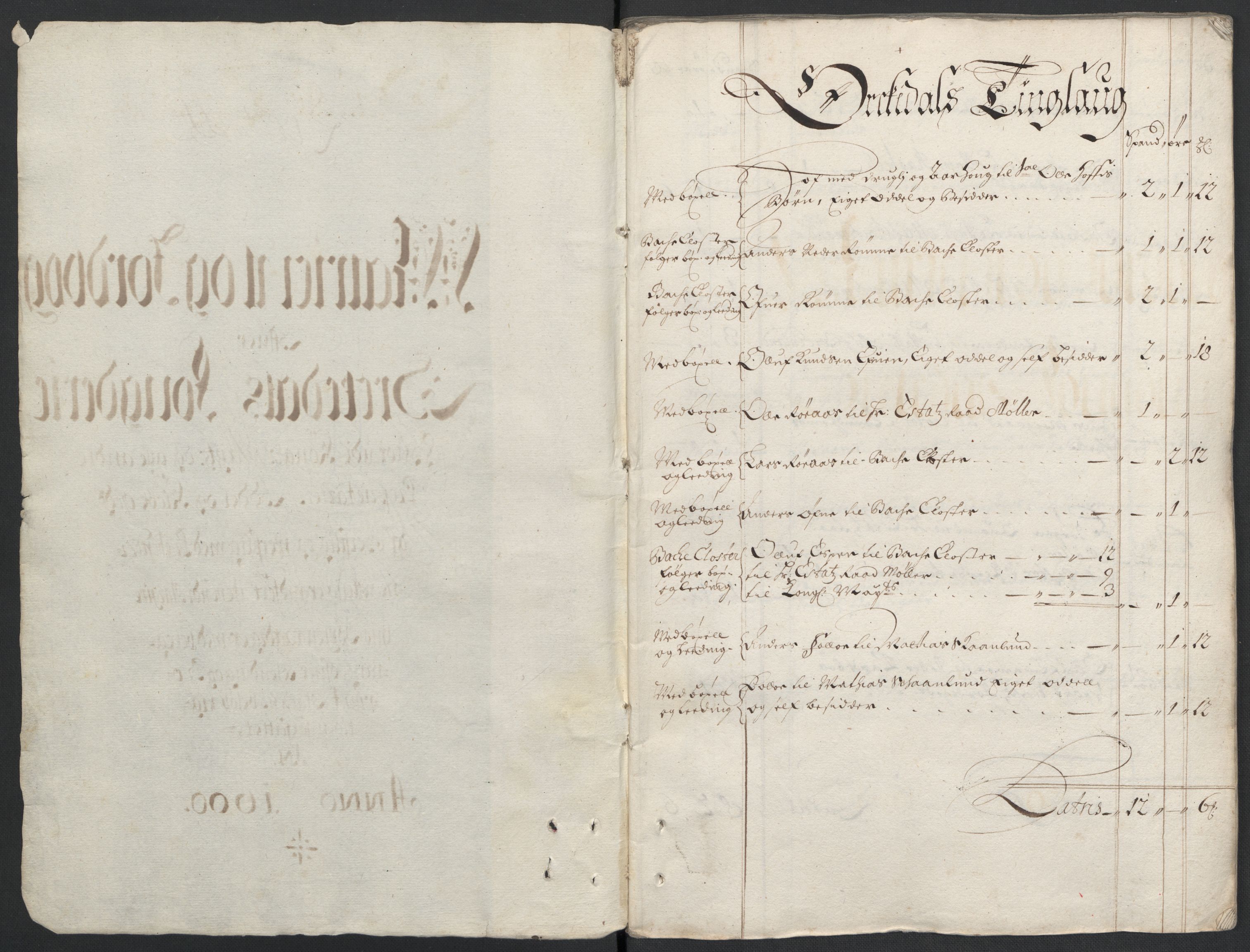 Rentekammeret inntil 1814, Reviderte regnskaper, Fogderegnskap, RA/EA-4092/R58/L3936: Fogderegnskap Orkdal, 1689-1690, p. 276
