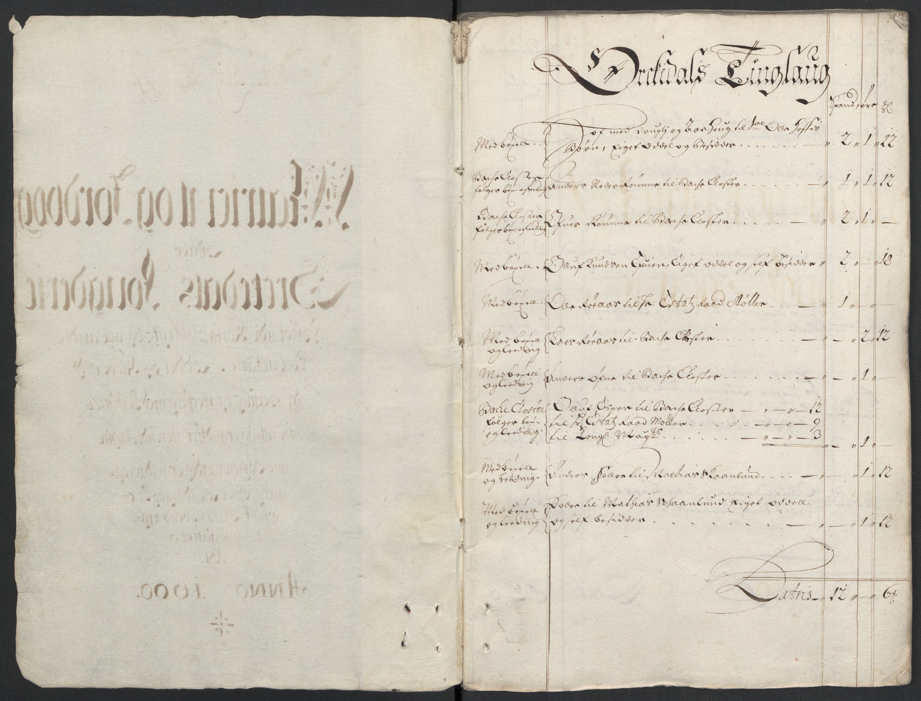 Rentekammeret inntil 1814, Reviderte regnskaper, Fogderegnskap, AV/RA-EA-4092/R58/L3936: Fogderegnskap Orkdal, 1689-1690, p. 276