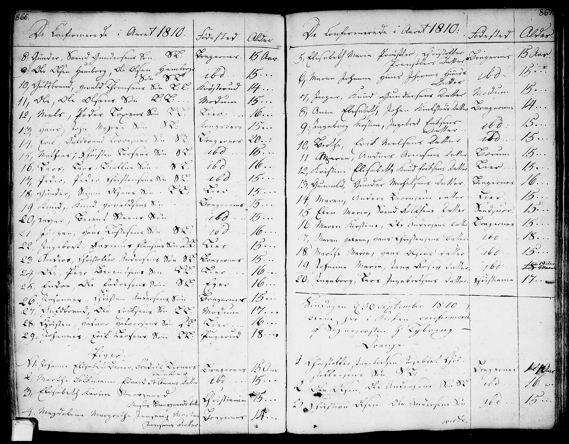 Bragernes kirkebøker, SAKO/A-6/F/Fa/L0006a: Parish register (official) no. I 6, 1782-1814, p. 866-867