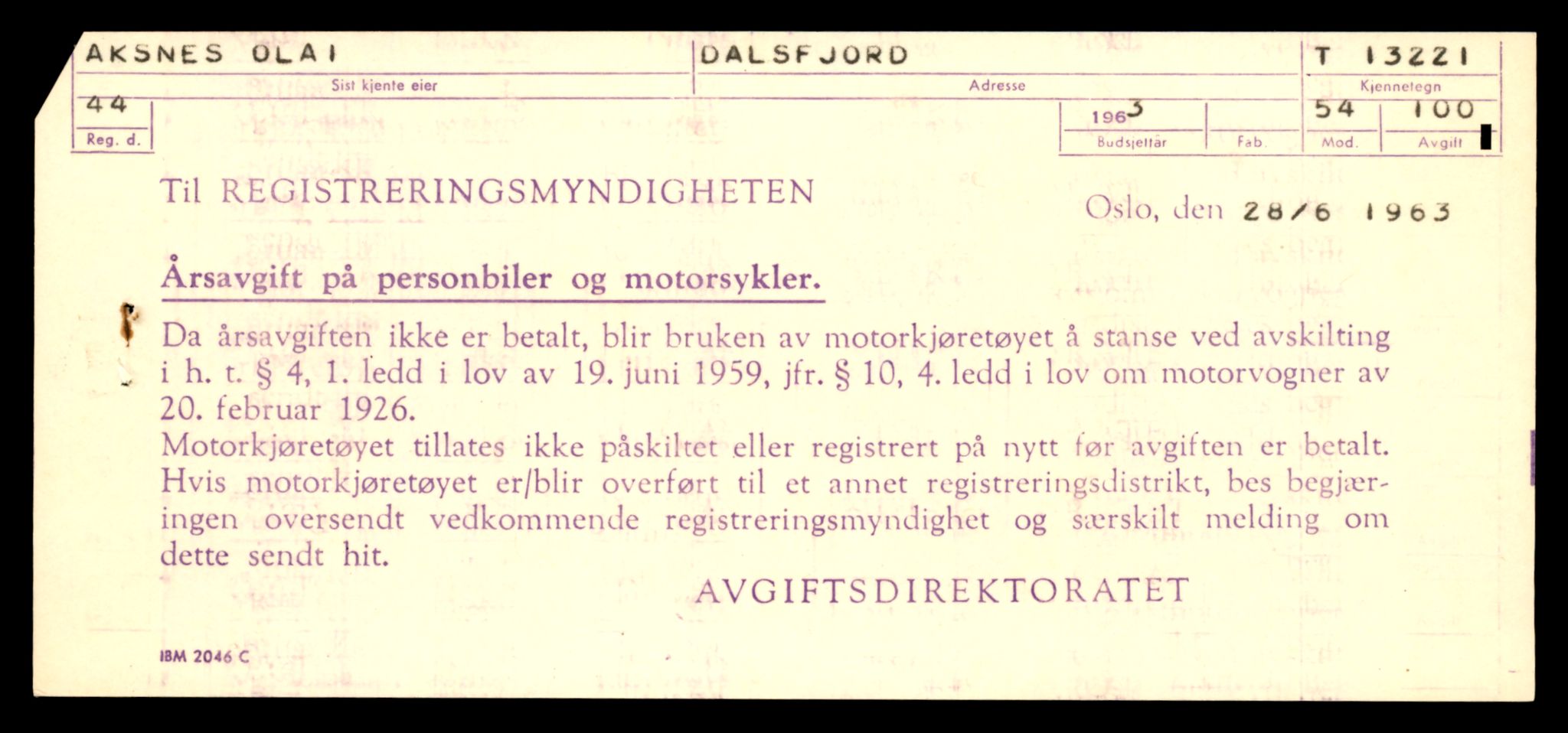 Møre og Romsdal vegkontor - Ålesund trafikkstasjon, AV/SAT-A-4099/F/Fe/L0038: Registreringskort for kjøretøy T 13180 - T 13360, 1927-1998, p. 687