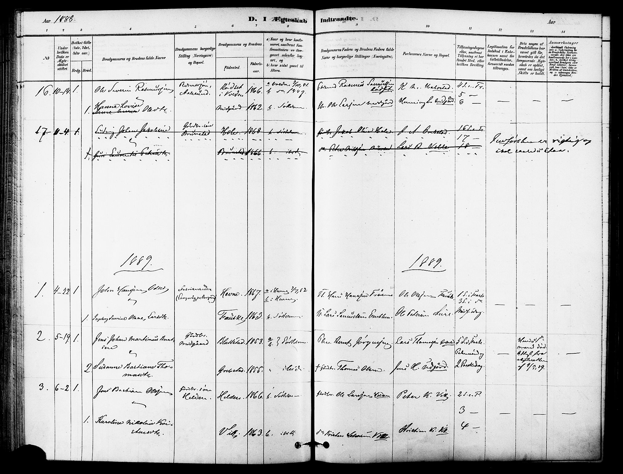 Ministerialprotokoller, klokkerbøker og fødselsregistre - Møre og Romsdal, AV/SAT-A-1454/523/L0334: Parish register (official) no. 523A01, 1878-1891