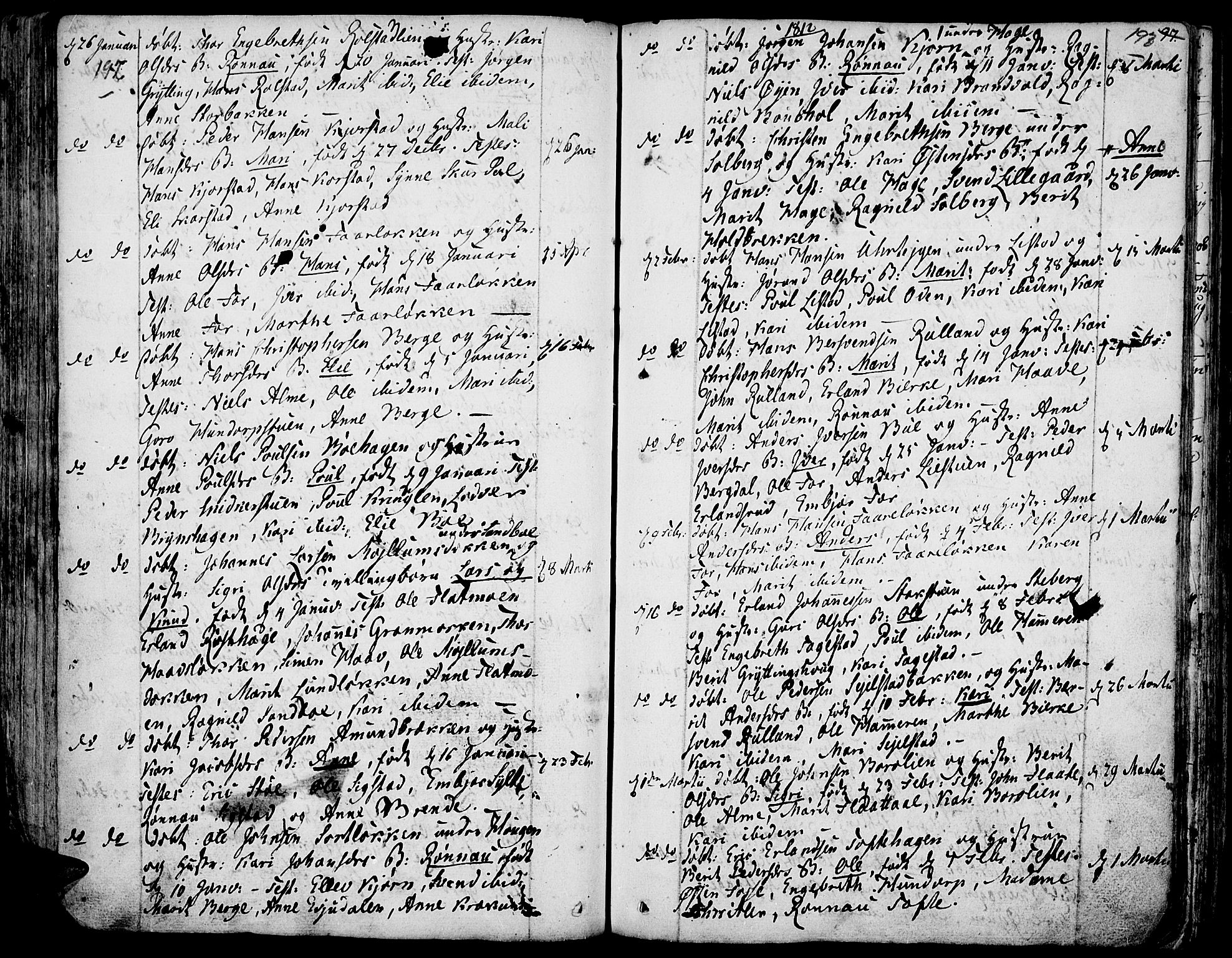 Fron prestekontor, AV/SAH-PREST-078/H/Ha/Haa/L0001: Parish register (official) no. 1, 1799-1816, p. 192-193