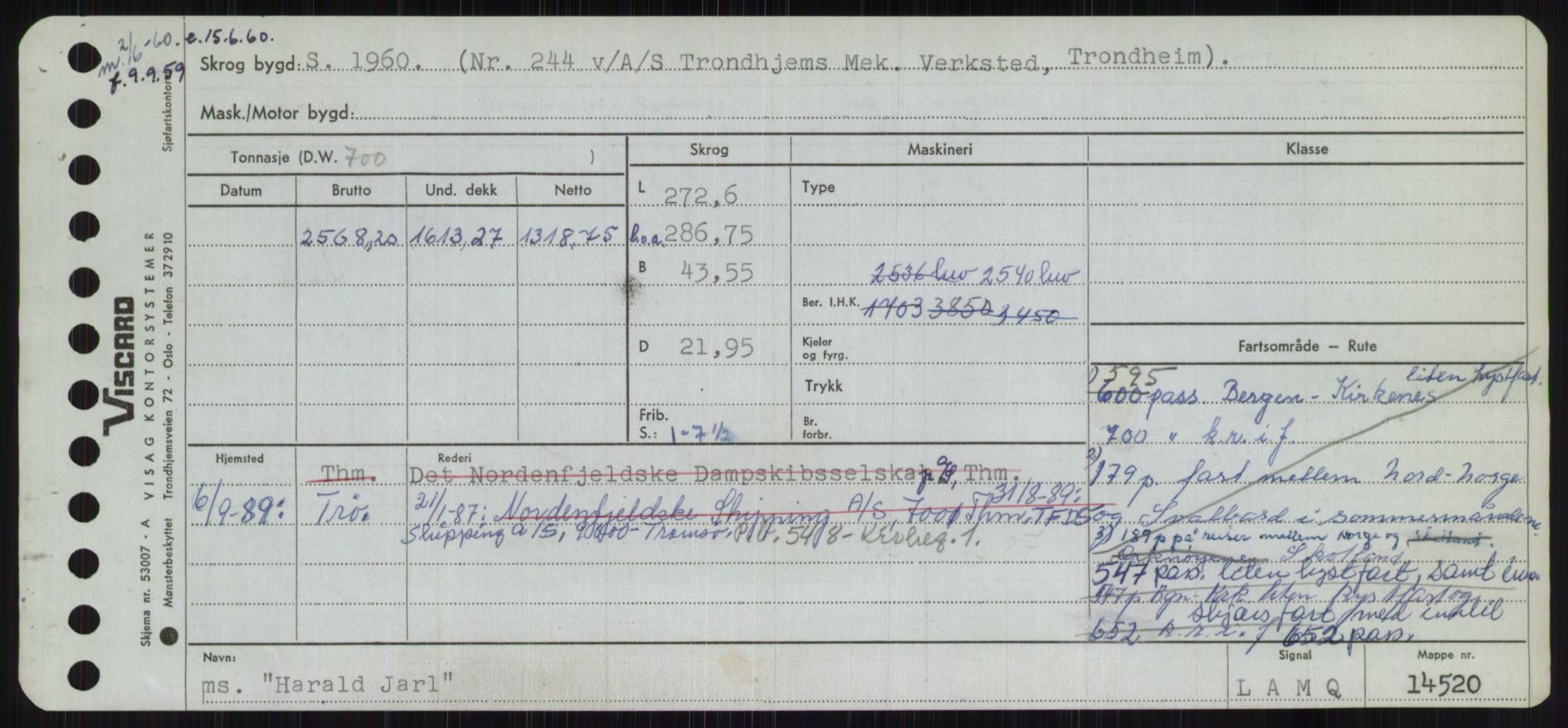 Sjøfartsdirektoratet med forløpere, Skipsmålingen, RA/S-1627/H/Ha/L0002/0002: Fartøy, Eik-Hill / Fartøy, G-Hill, p. 483