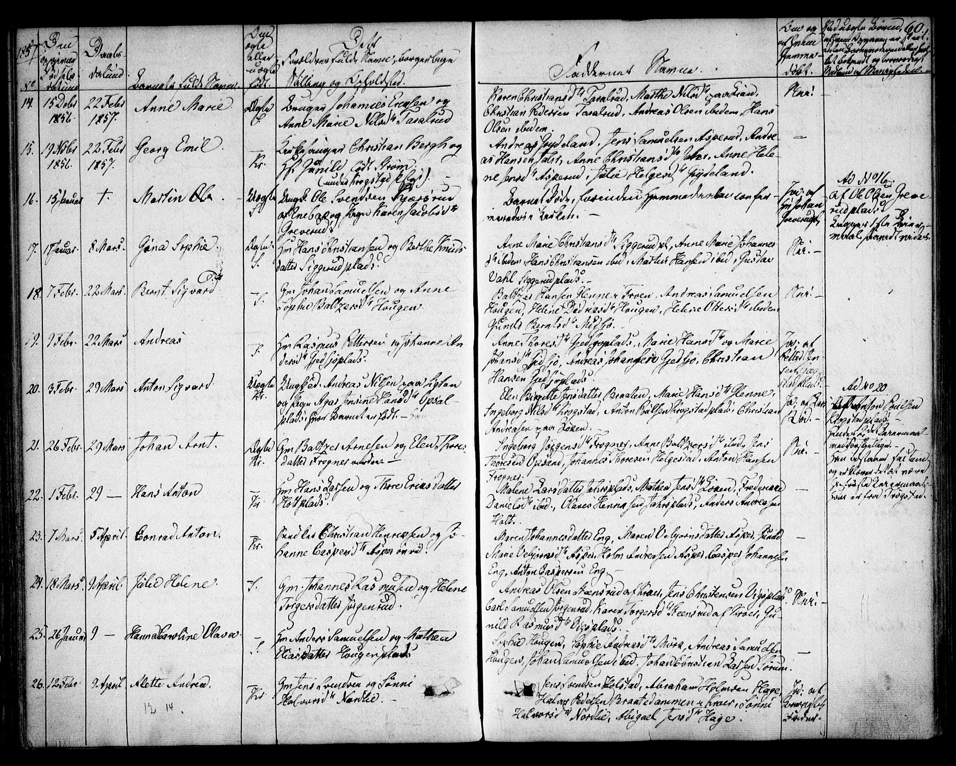 Kråkstad prestekontor Kirkebøker, AV/SAO-A-10125a/F/Fa/L0006: Parish register (official) no. I 6, 1848-1857, p. 60