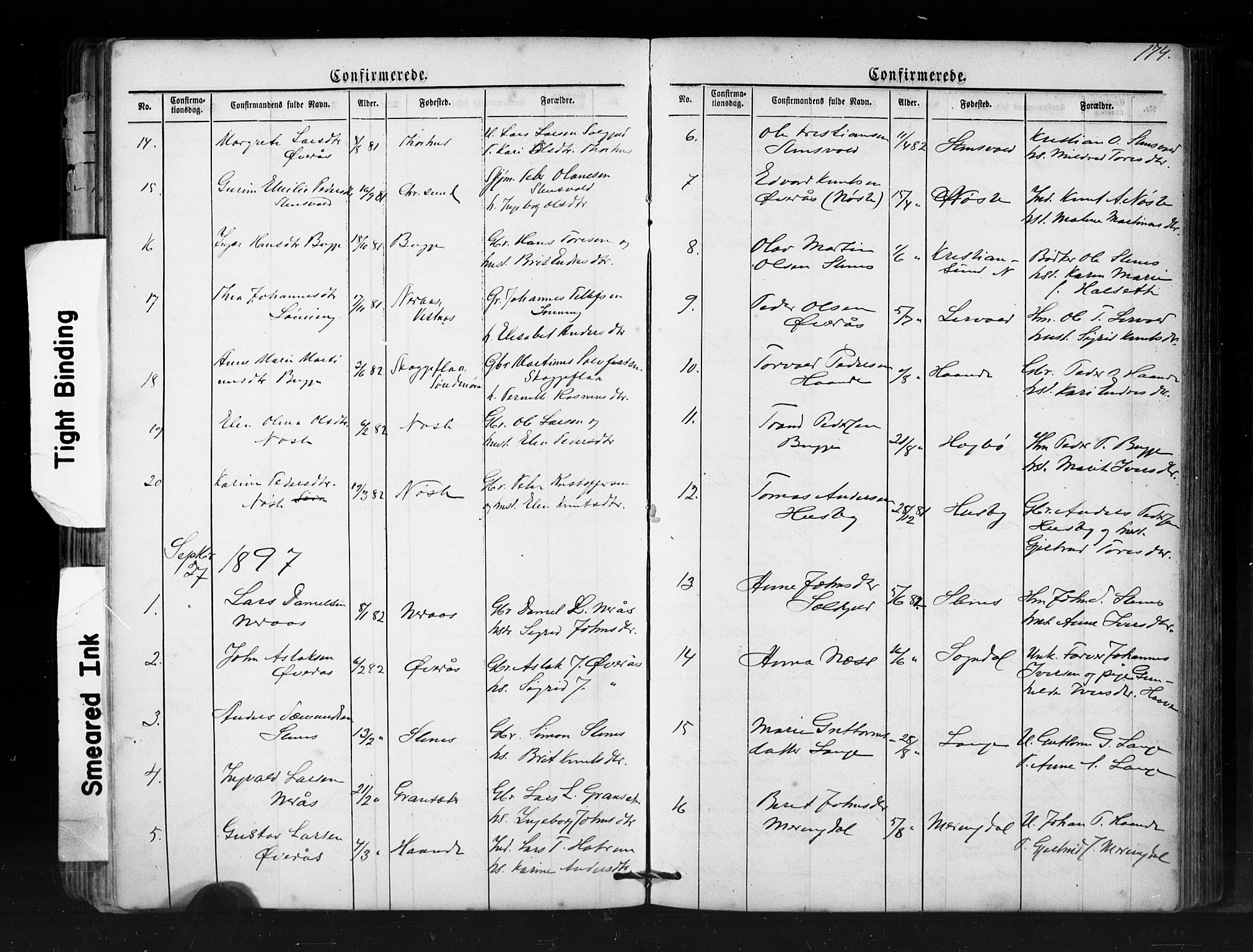 Ministerialprotokoller, klokkerbøker og fødselsregistre - Møre og Romsdal, AV/SAT-A-1454/552/L0638: Parish register (copy) no. 552C01, 1867-1902, p. 174