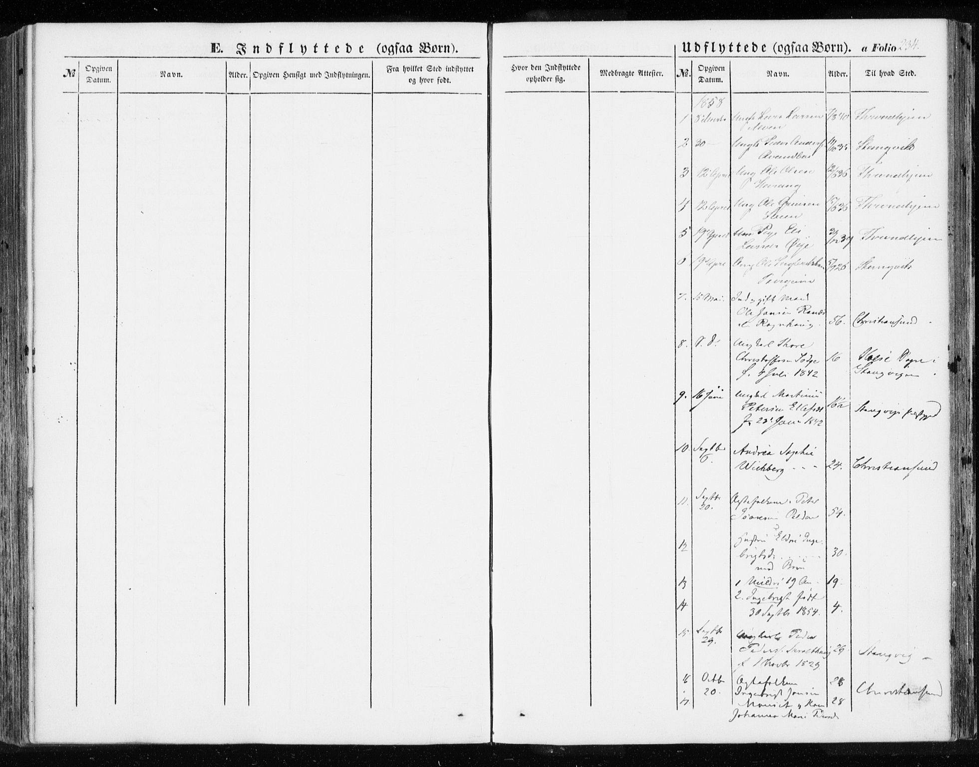 Ministerialprotokoller, klokkerbøker og fødselsregistre - Møre og Romsdal, SAT/A-1454/595/L1044: Parish register (official) no. 595A06, 1852-1863, p. 234