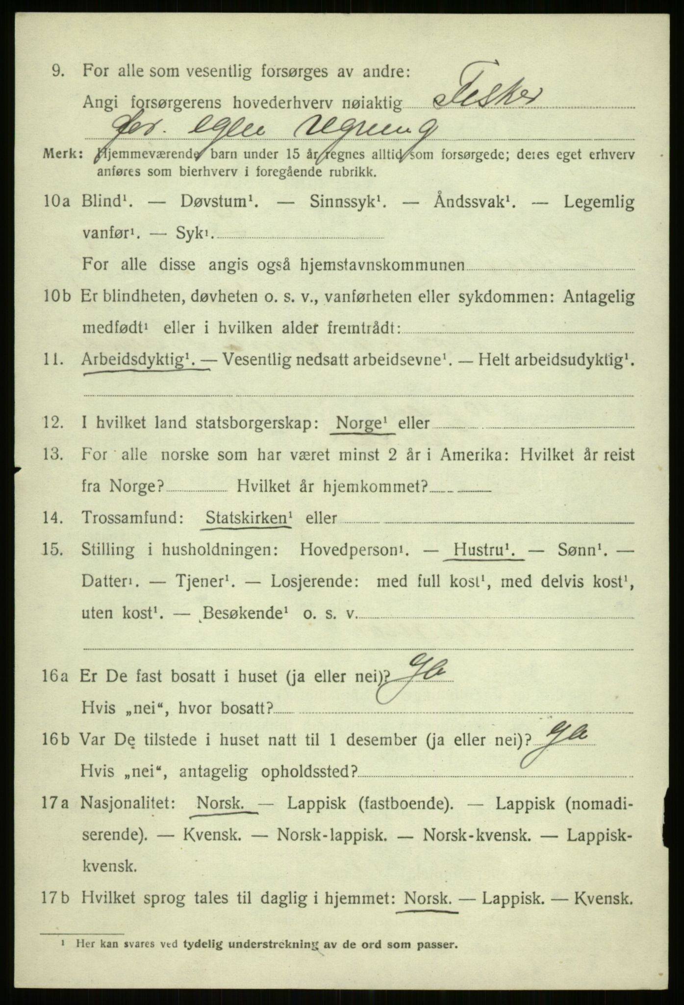 SATØ, 1920 census for Ibestad, 1920, p. 3120