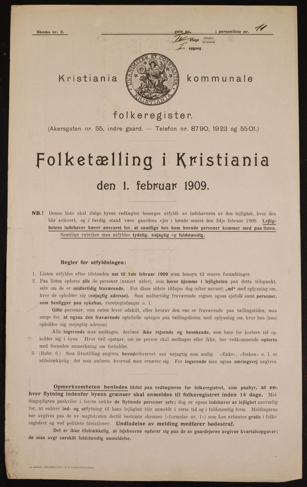 OBA, Municipal Census 1909 for Kristiania, 1909, p. 29370