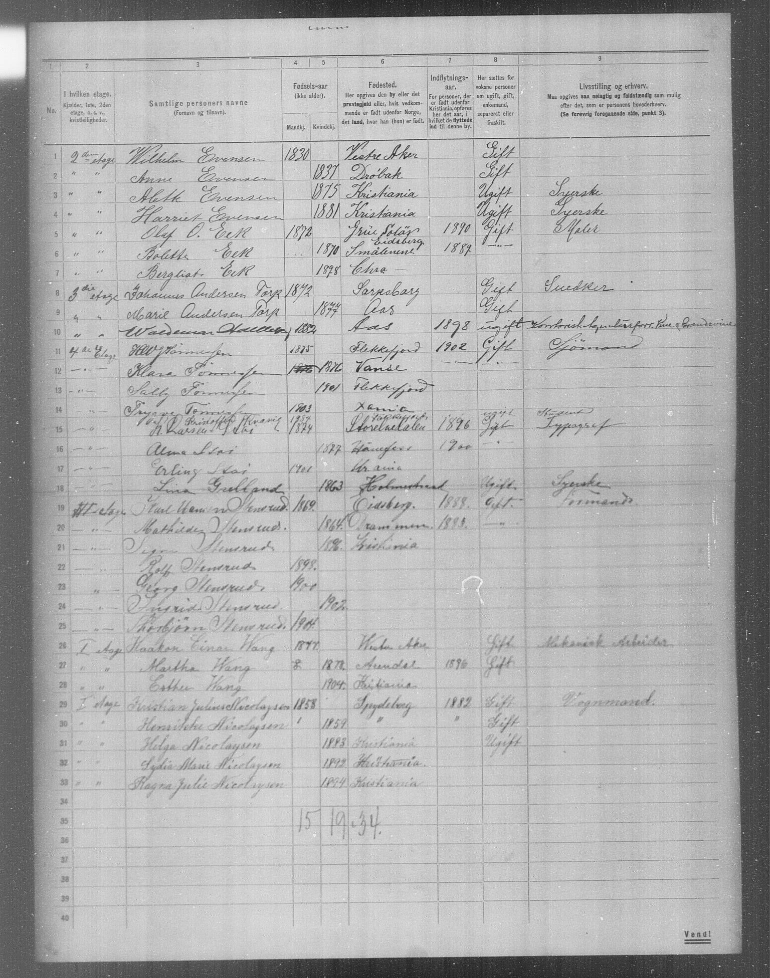 OBA, Municipal Census 1904 for Kristiania, 1904, p. 14410