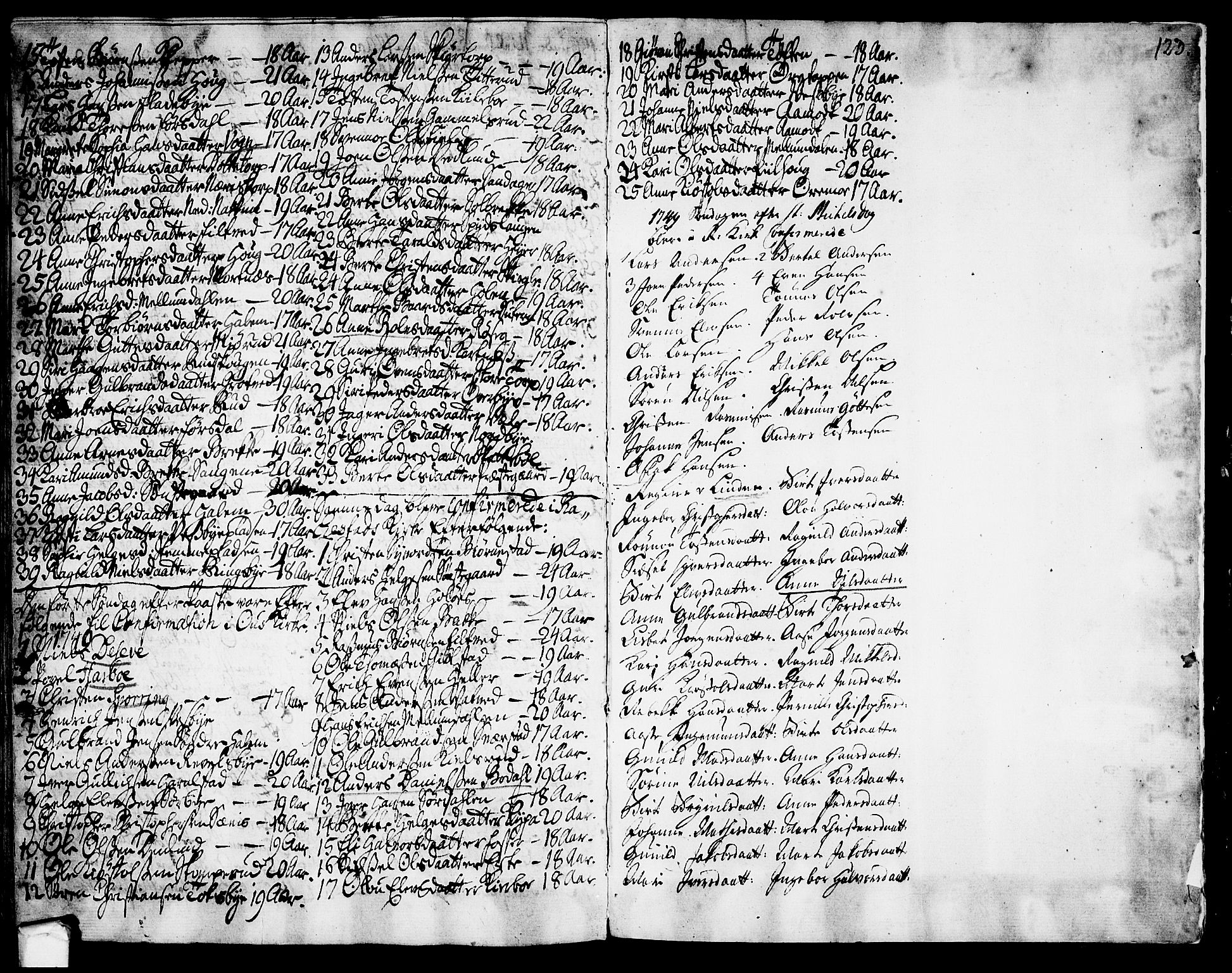 Rakkestad prestekontor Kirkebøker, SAO/A-2008/F/Fa/L0002: Parish register (official) no. I 2, 1741-1751, p. 123