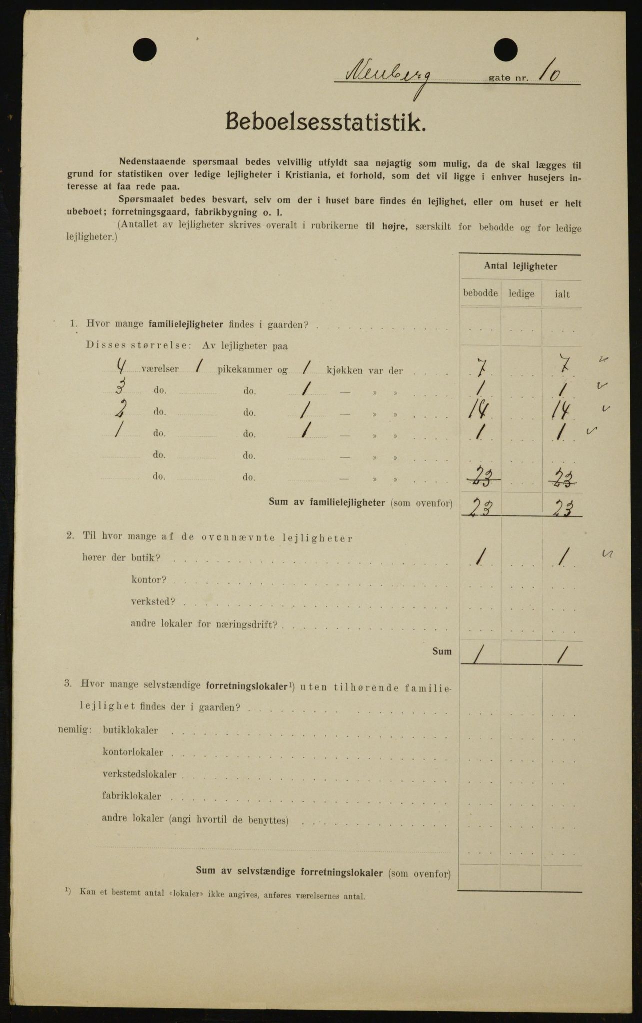 OBA, Municipal Census 1909 for Kristiania, 1909, p. 63426