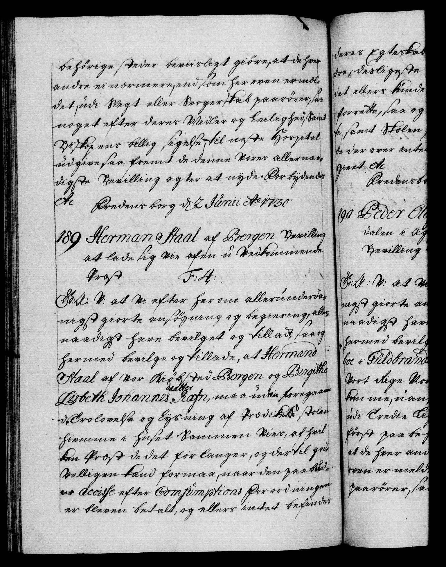 Danske Kanselli 1572-1799, AV/RA-EA-3023/F/Fc/Fca/Fcaa/L0026: Norske registre, 1729-1730, p. 451b