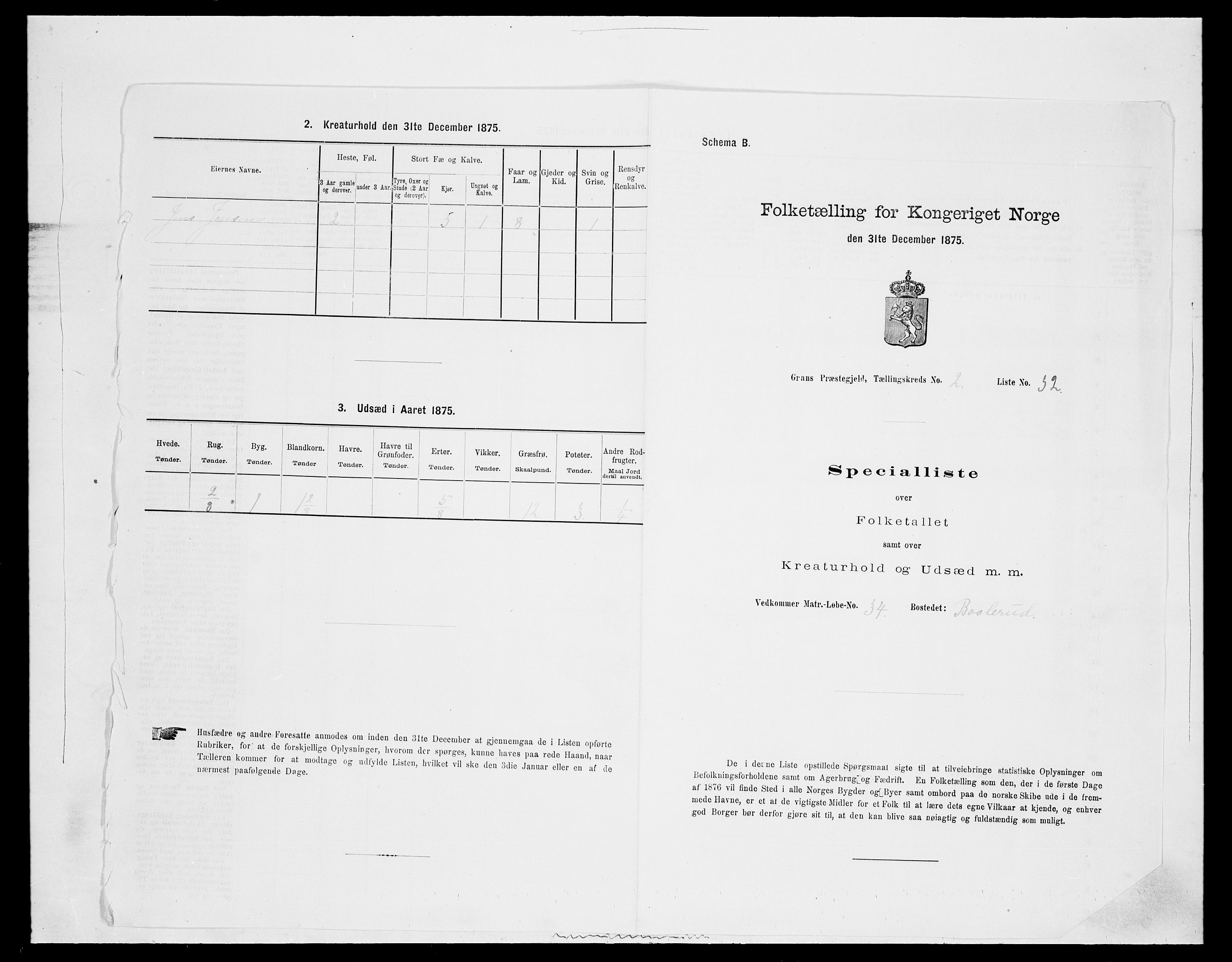 SAH, 1875 census for 0534P Gran, 1875, p. 368