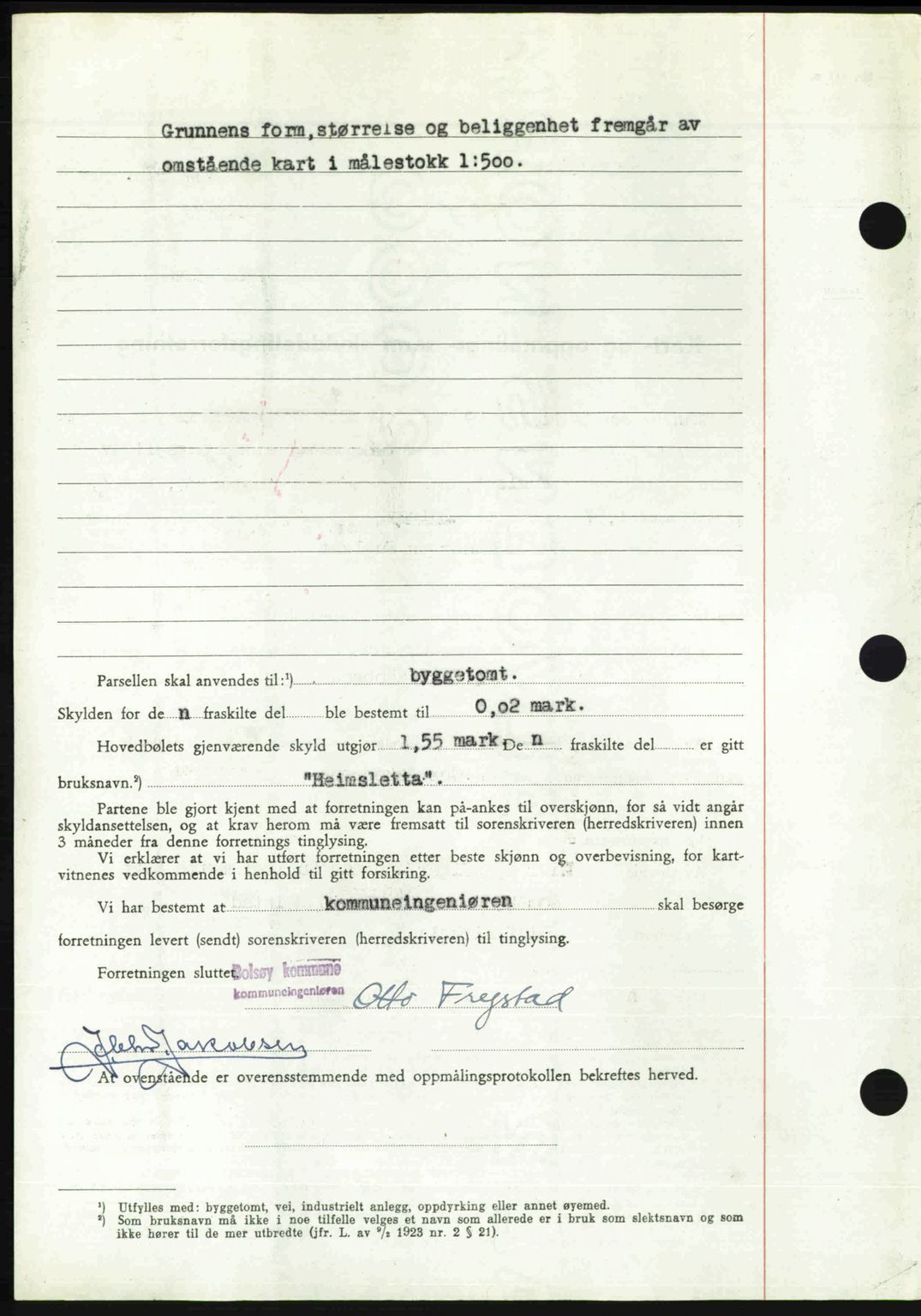 Romsdal sorenskriveri, AV/SAT-A-4149/1/2/2C: Mortgage book no. A30, 1949-1949, Diary no: : 2219/1949