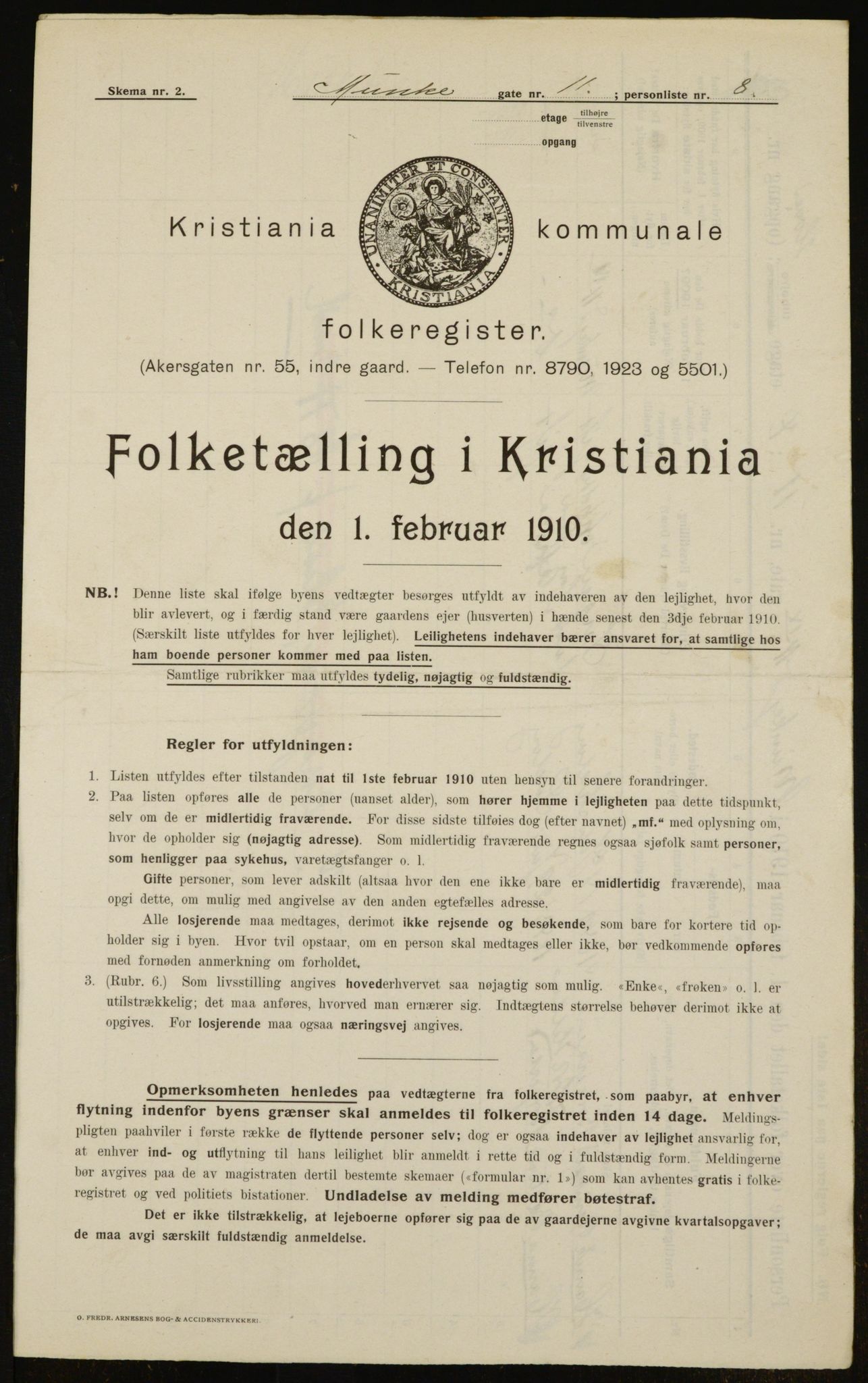 OBA, Municipal Census 1910 for Kristiania, 1910, p. 65738