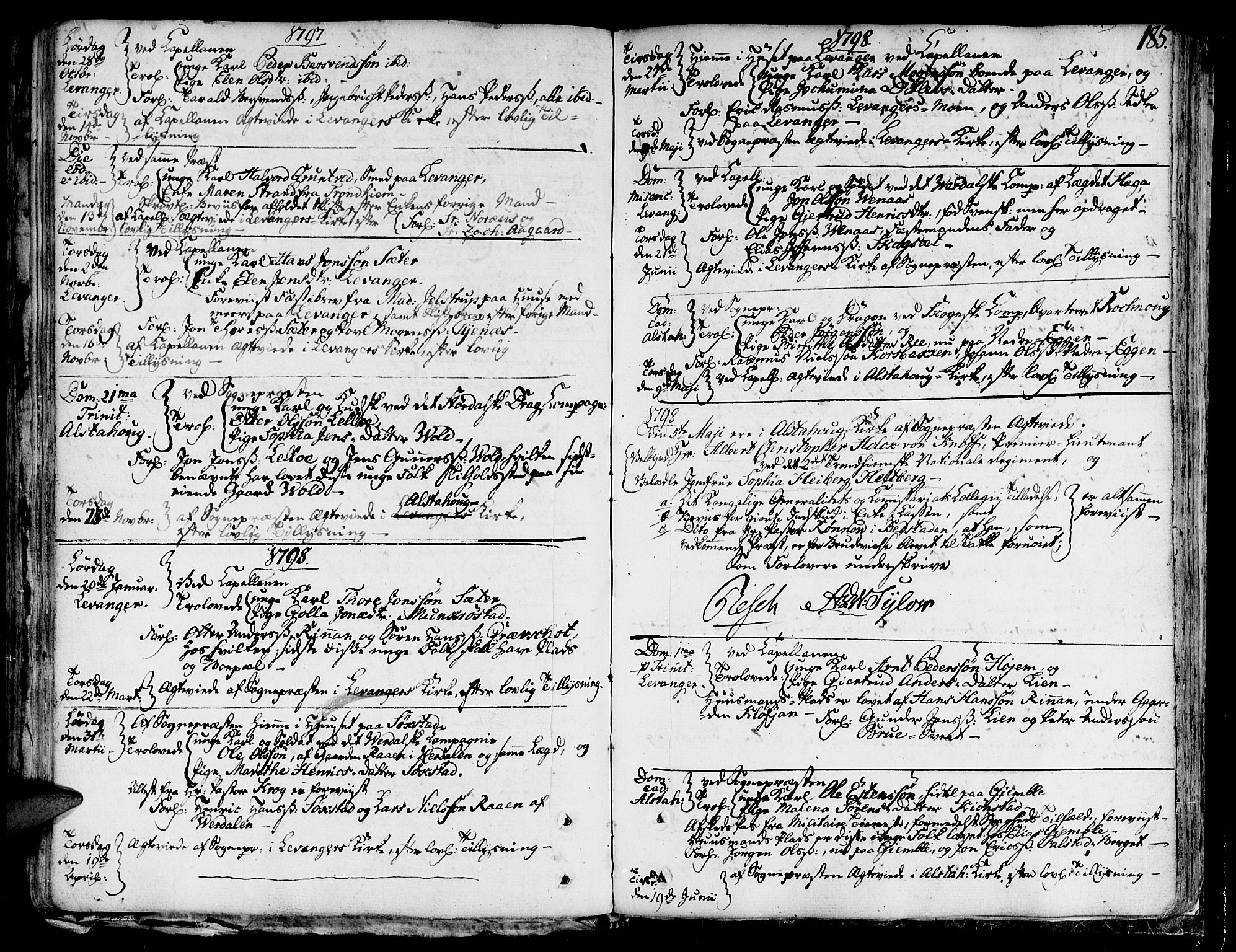 Ministerialprotokoller, klokkerbøker og fødselsregistre - Nord-Trøndelag, AV/SAT-A-1458/717/L0142: Parish register (official) no. 717A02 /1, 1783-1809, p. 185