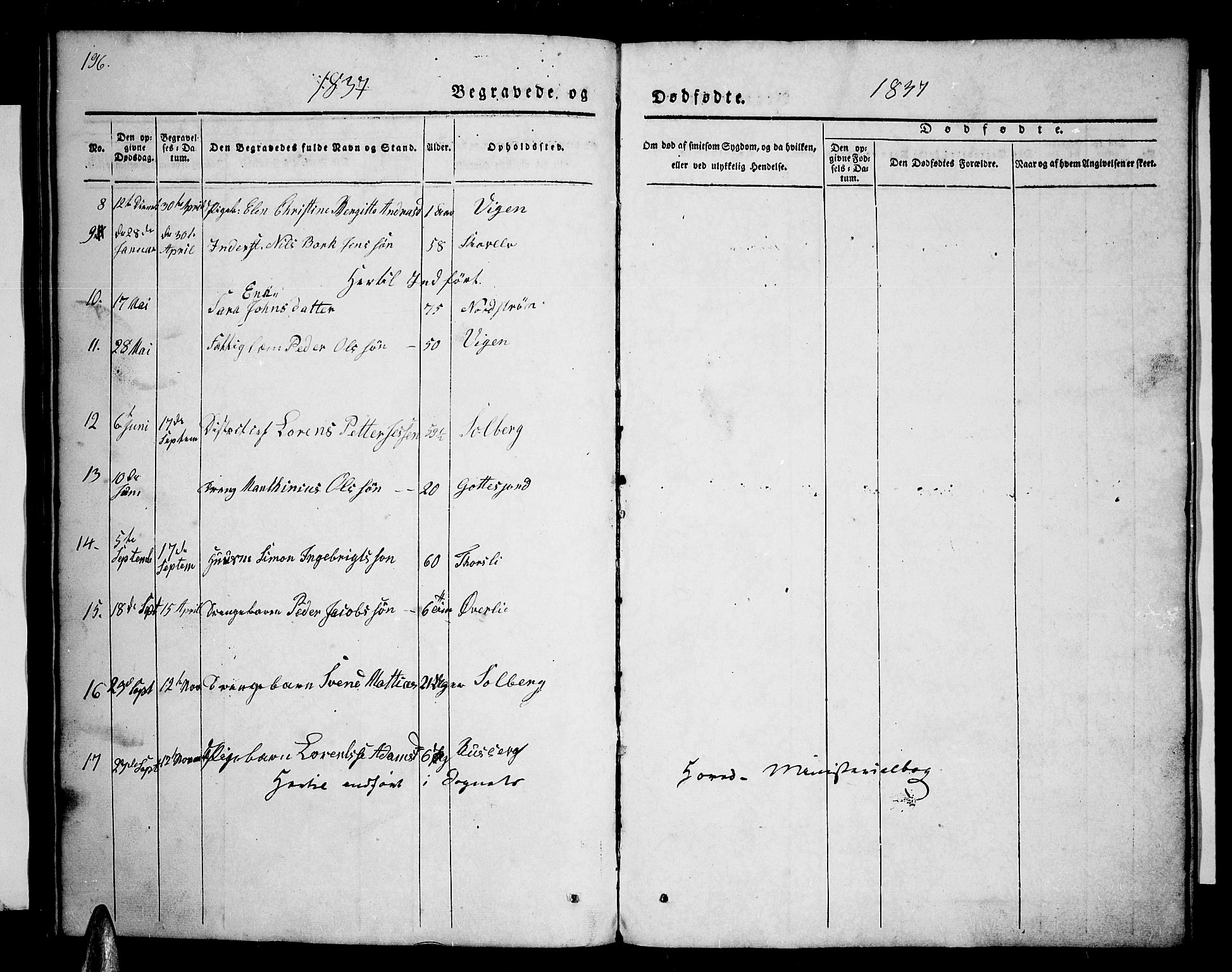 Tranøy sokneprestkontor, AV/SATØ-S-1313/I/Ia/Iab/L0001klokker: Parish register (copy) no. 1, 1835-1853, p. 196