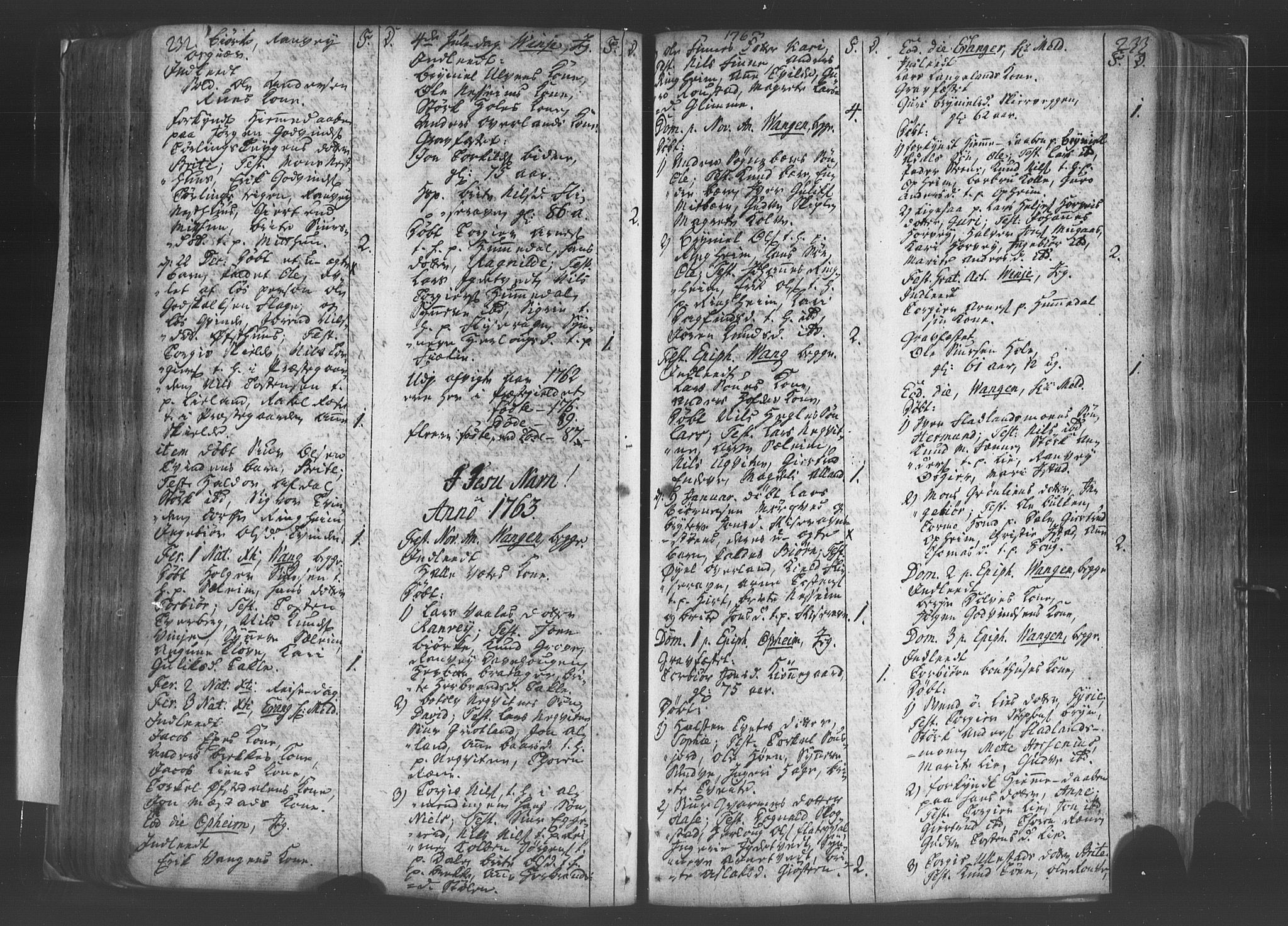 Voss sokneprestembete, AV/SAB-A-79001/H/Haa: Parish register (official) no. A 8, 1752-1780, p. 232-233