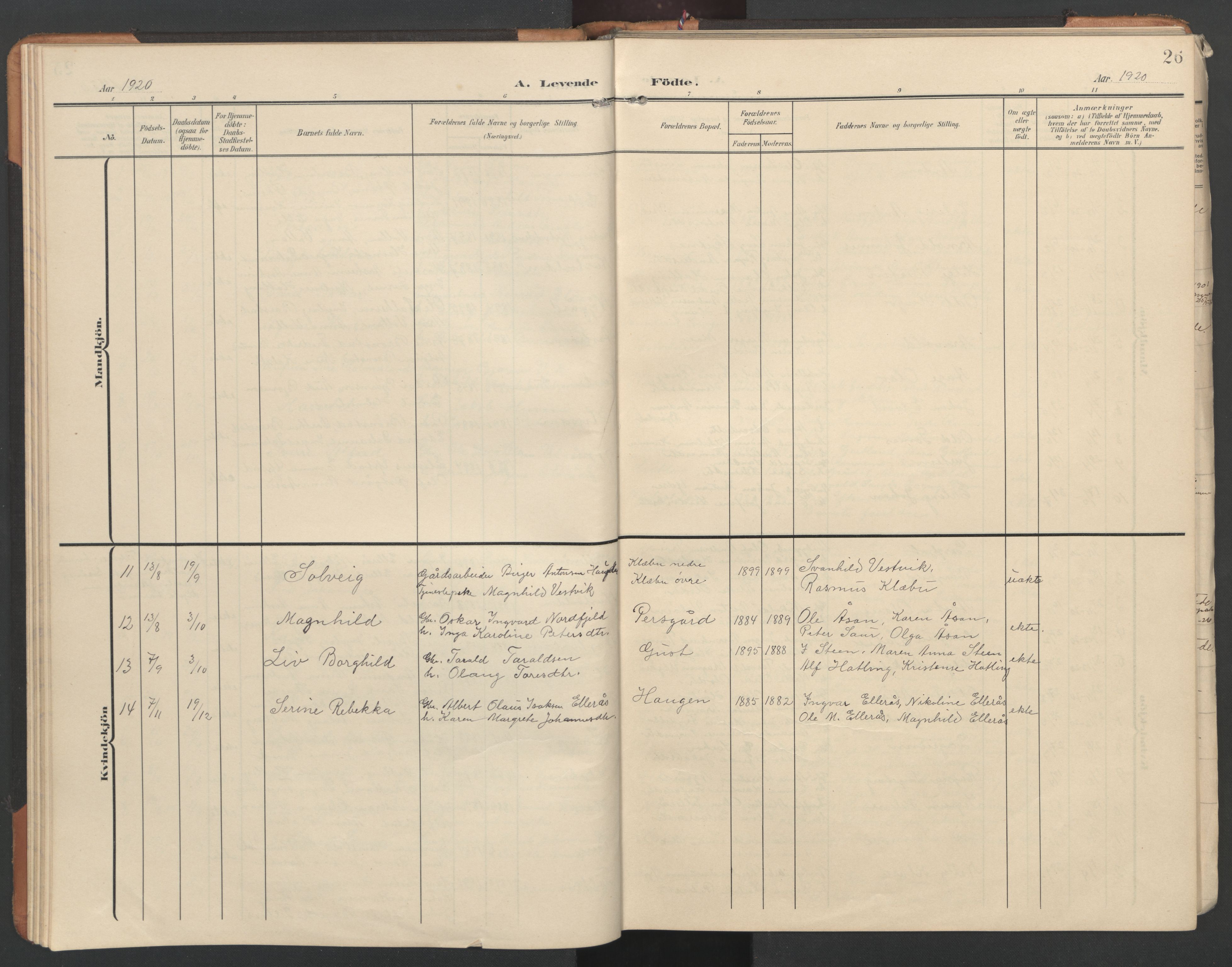 Ministerialprotokoller, klokkerbøker og fødselsregistre - Nord-Trøndelag, SAT/A-1458/746/L0455: Parish register (copy) no. 746C01, 1908-1933, p. 26