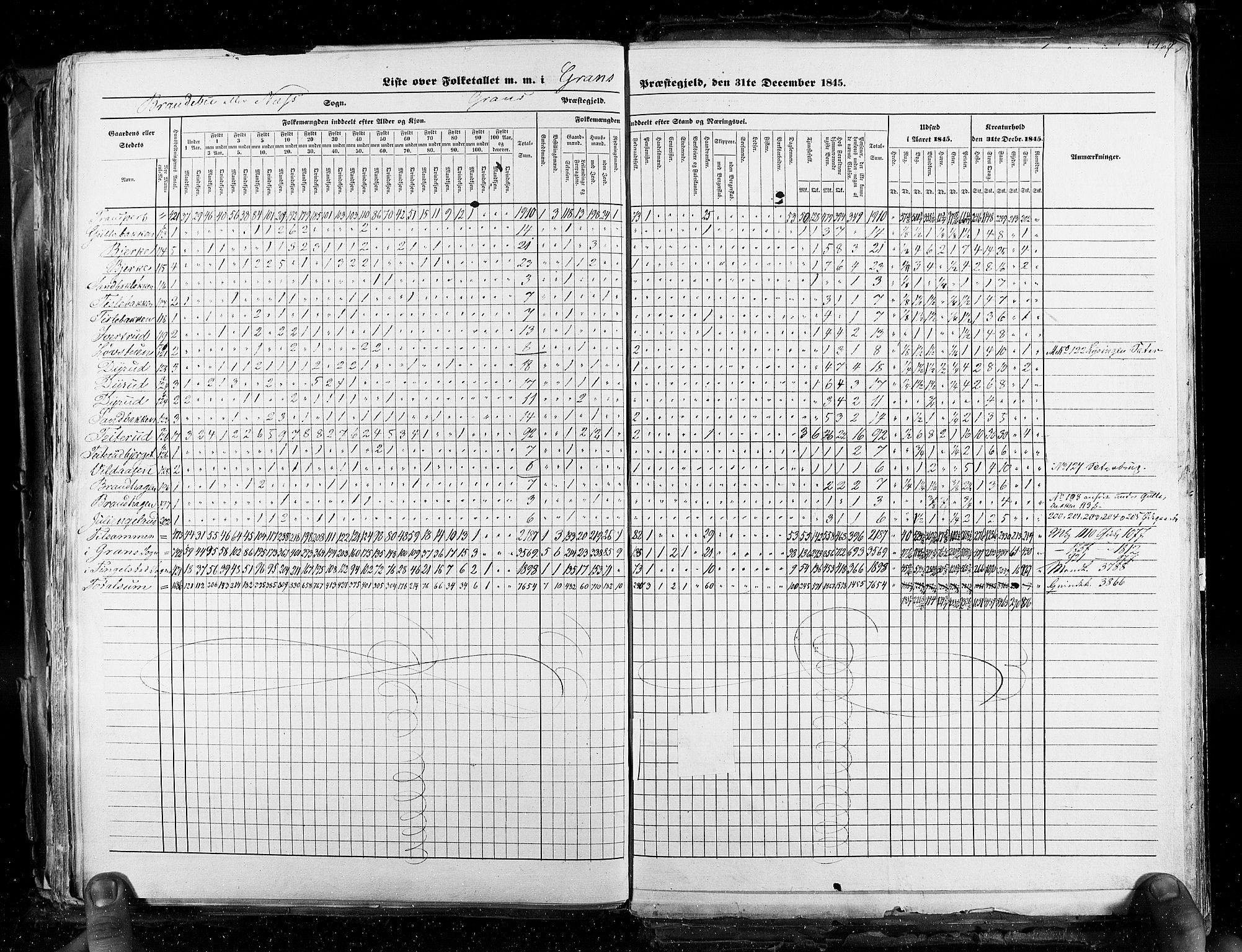 RA, Census 1845, vol. 3: Hedemarken amt og Kristians amt, 1845, p. 467