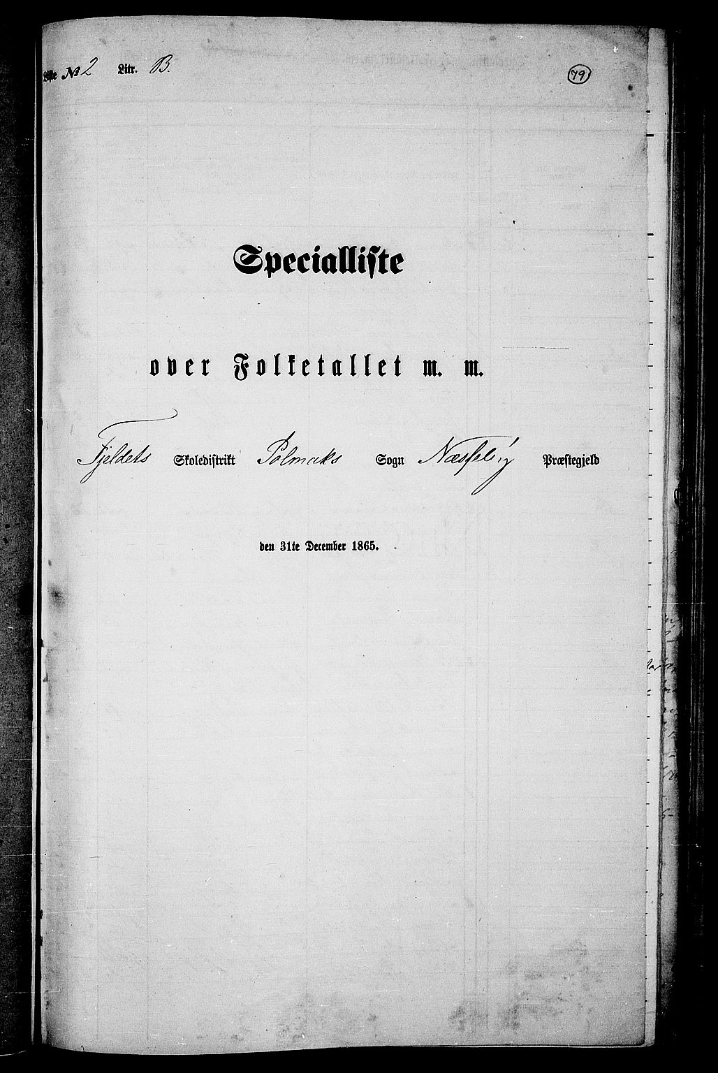 RA, 1865 census for Nesseby, 1865, p. 58