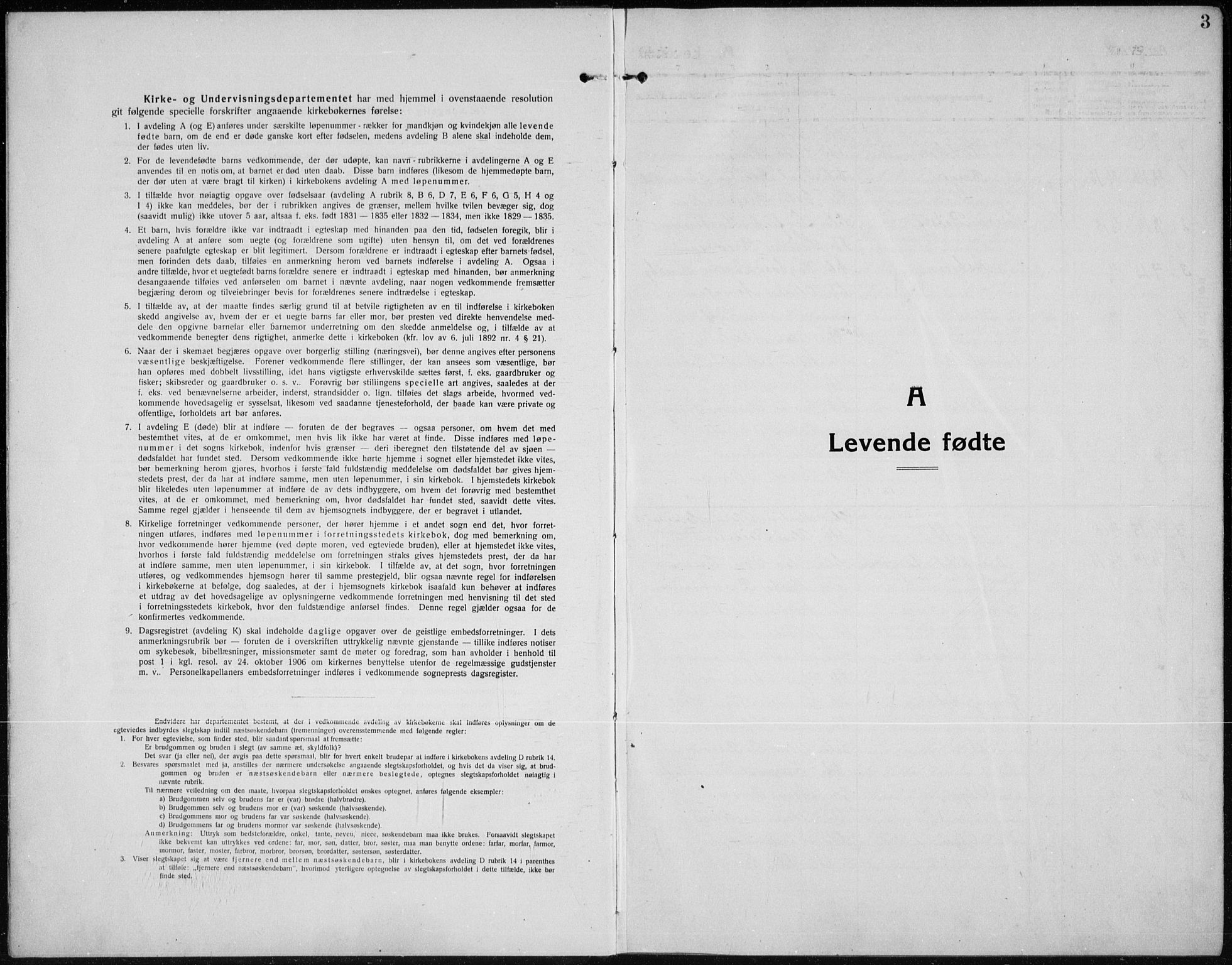 Hof prestekontor, SAH/PREST-038/H/Ha/Hab/L0002: Parish register (copy) no. 2, 1915-1934, p. 3