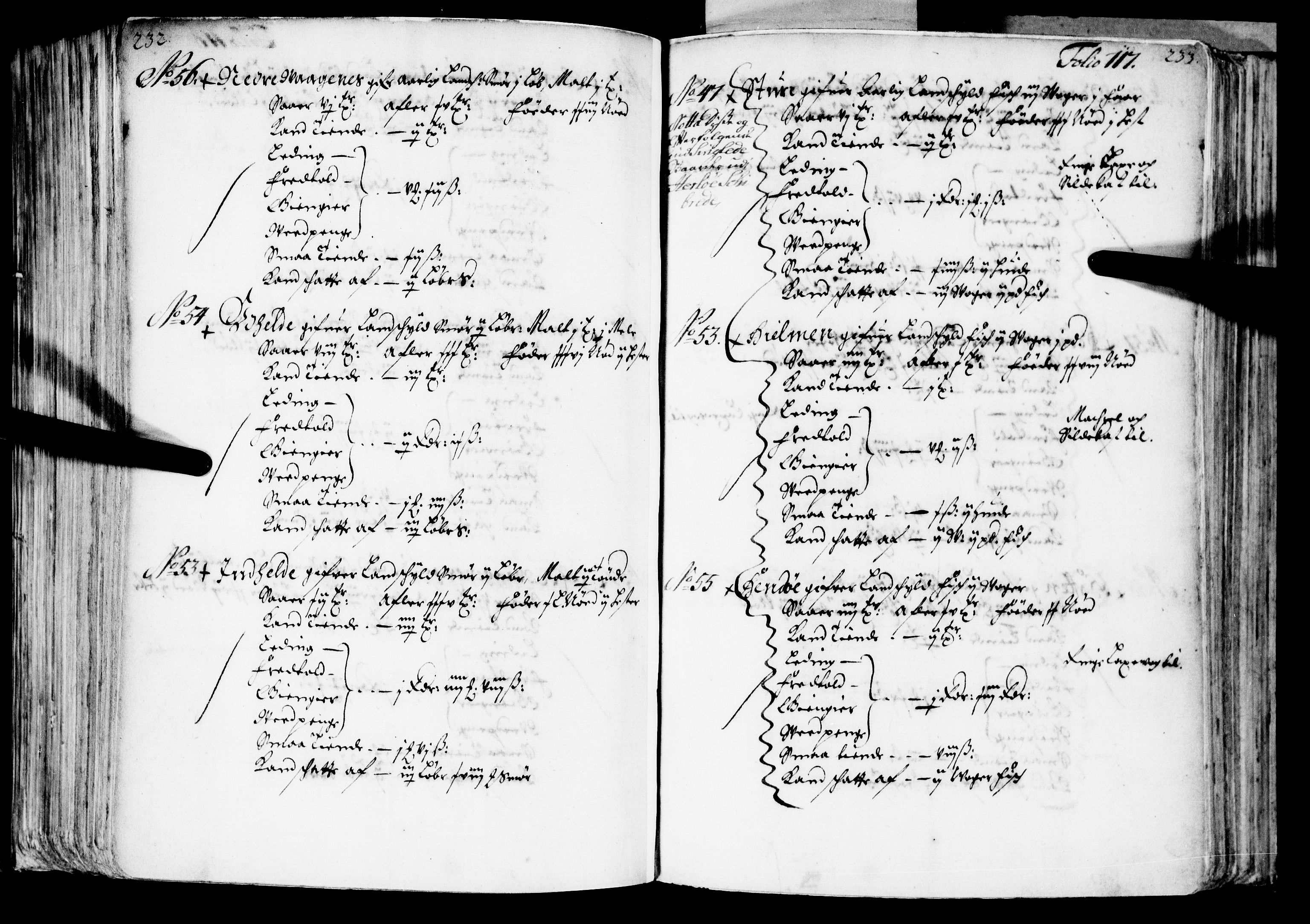 Rentekammeret inntil 1814, Realistisk ordnet avdeling, AV/RA-EA-4070/N/Nb/Nba/L0039: Nordhordland fogderi, 1667, p. 116b-117a