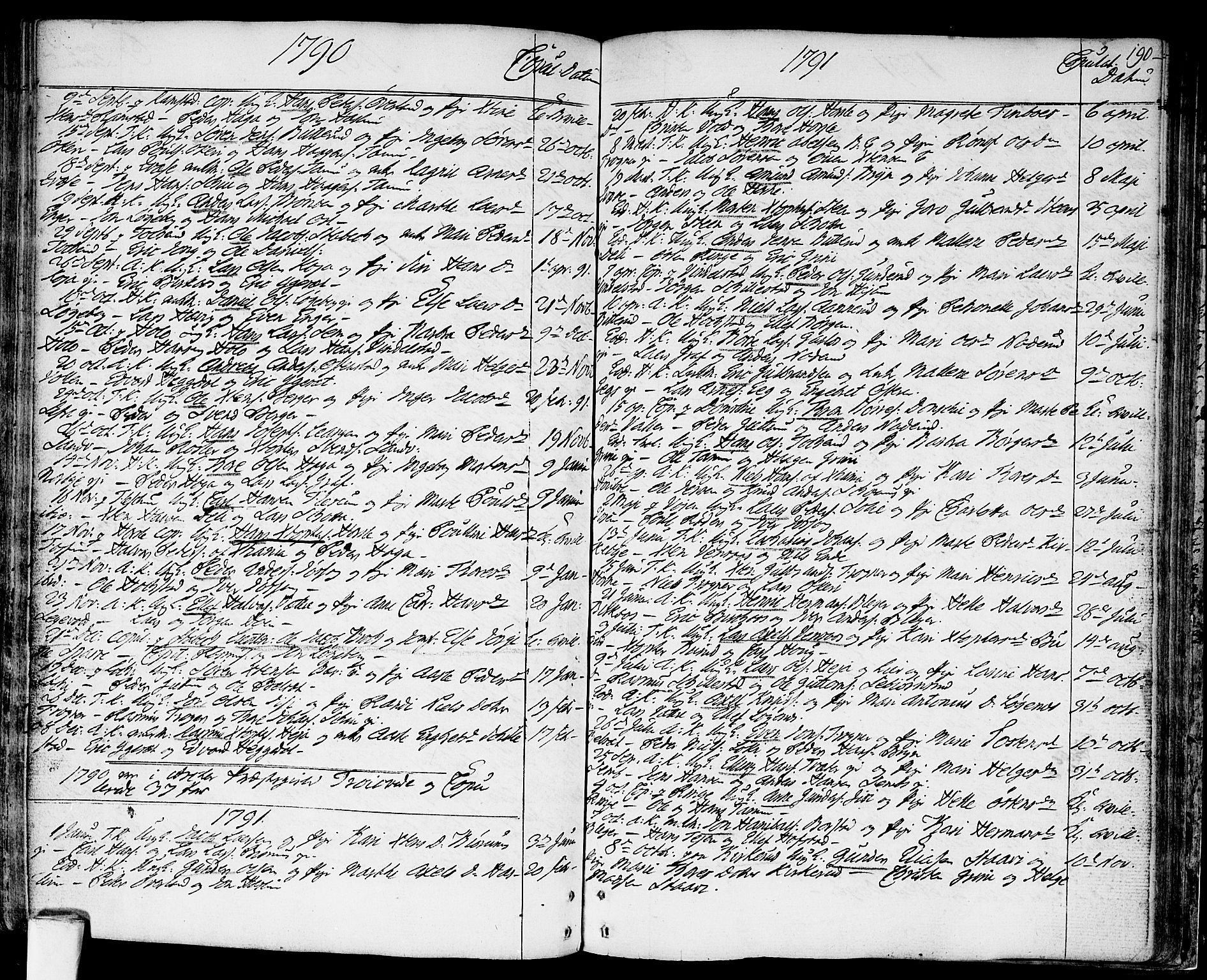 Asker prestekontor Kirkebøker, SAO/A-10256a/F/Fa/L0003: Parish register (official) no. I 3, 1767-1807, p. 190
