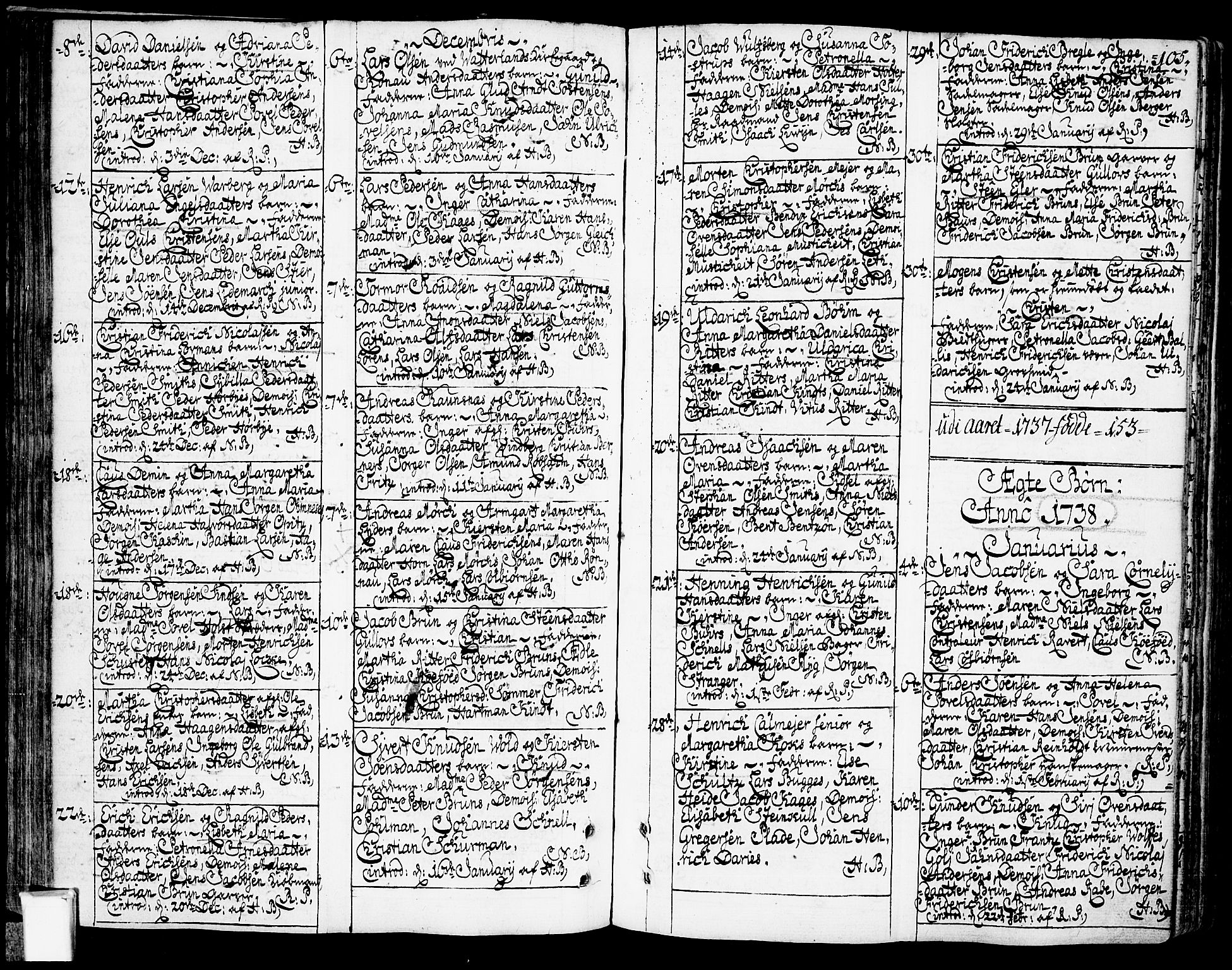 Oslo domkirke Kirkebøker, SAO/A-10752/F/Fa/L0003: Parish register (official) no. 3, 1731-1743, p. 105