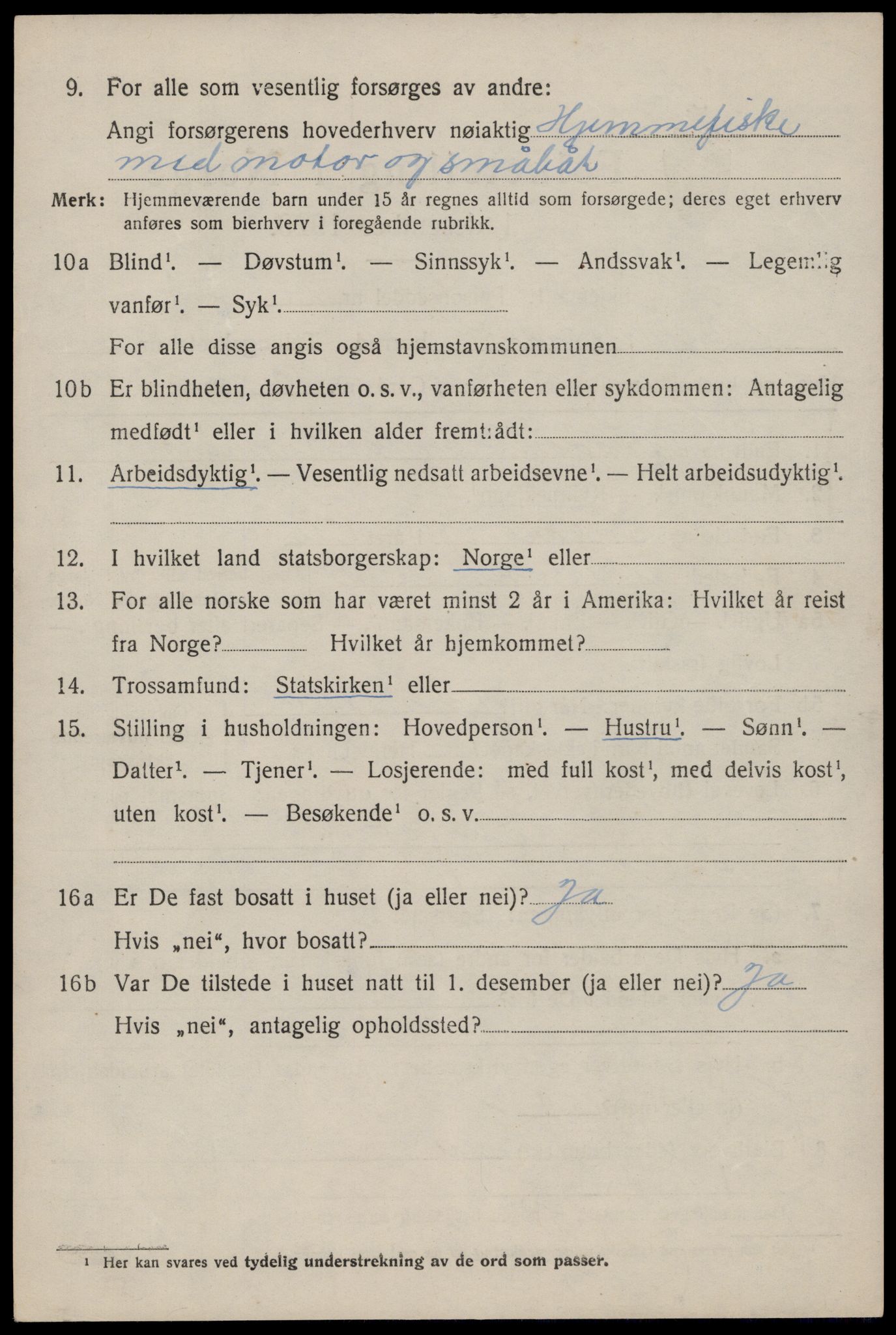 SAST, 1920 census for Eigersund, 1920, p. 2788