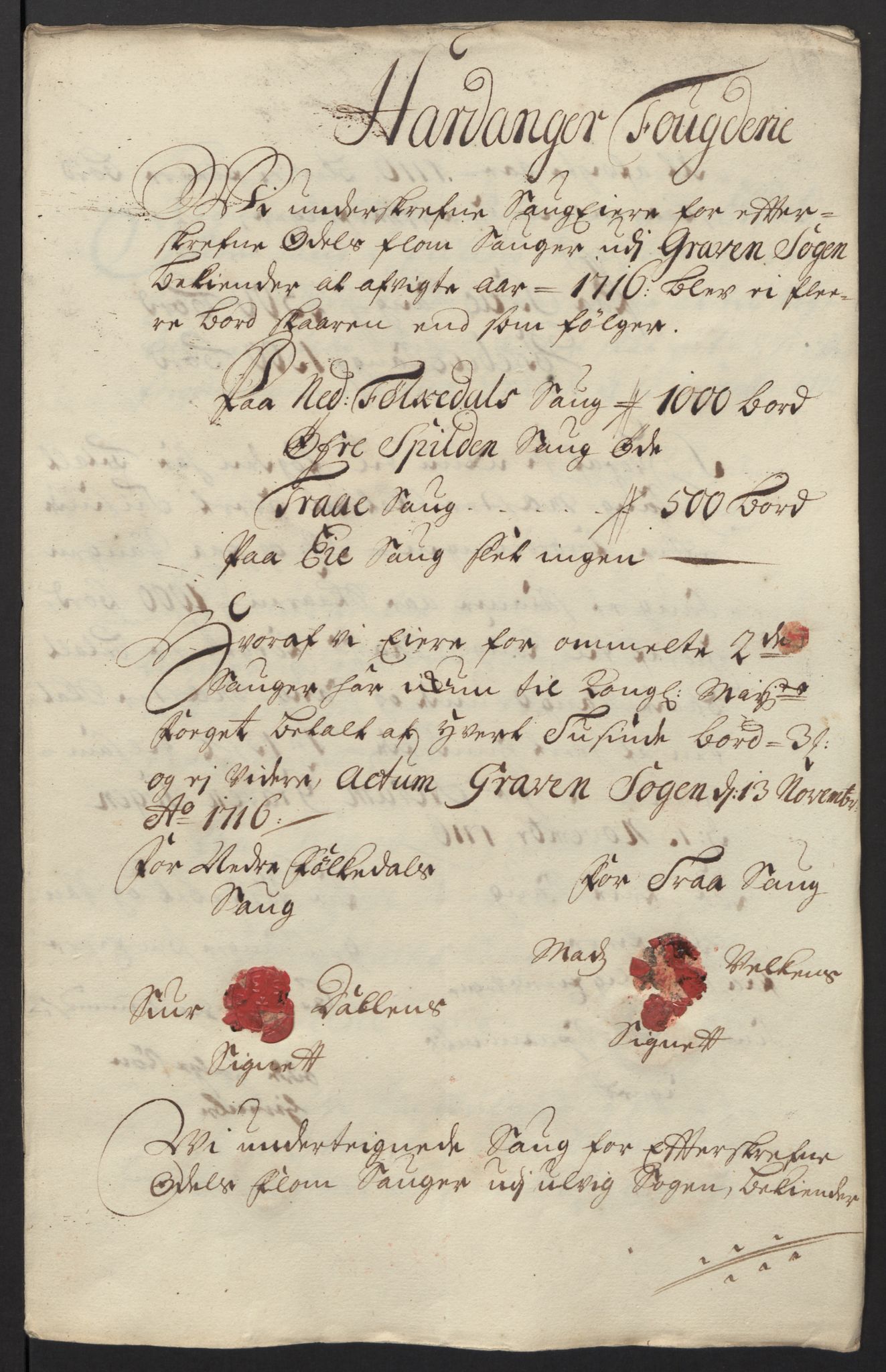 Rentekammeret inntil 1814, Reviderte regnskaper, Fogderegnskap, AV/RA-EA-4092/R48/L2992: Fogderegnskap Sunnhordland og Hardanger, 1716, p. 134