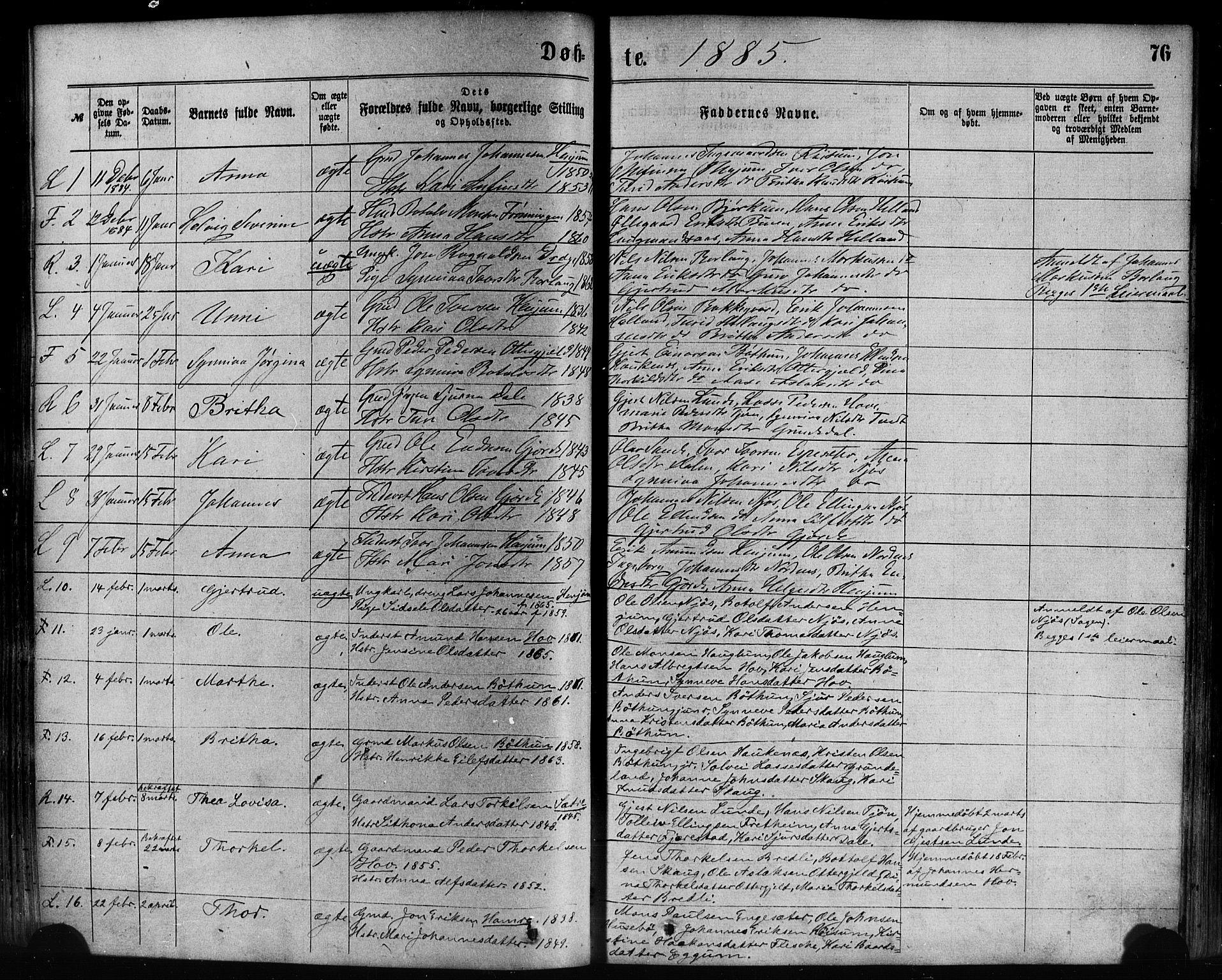 Leikanger sokneprestembete, SAB/A-81001: Parish register (official) no. A 9, 1869-1888, p. 76