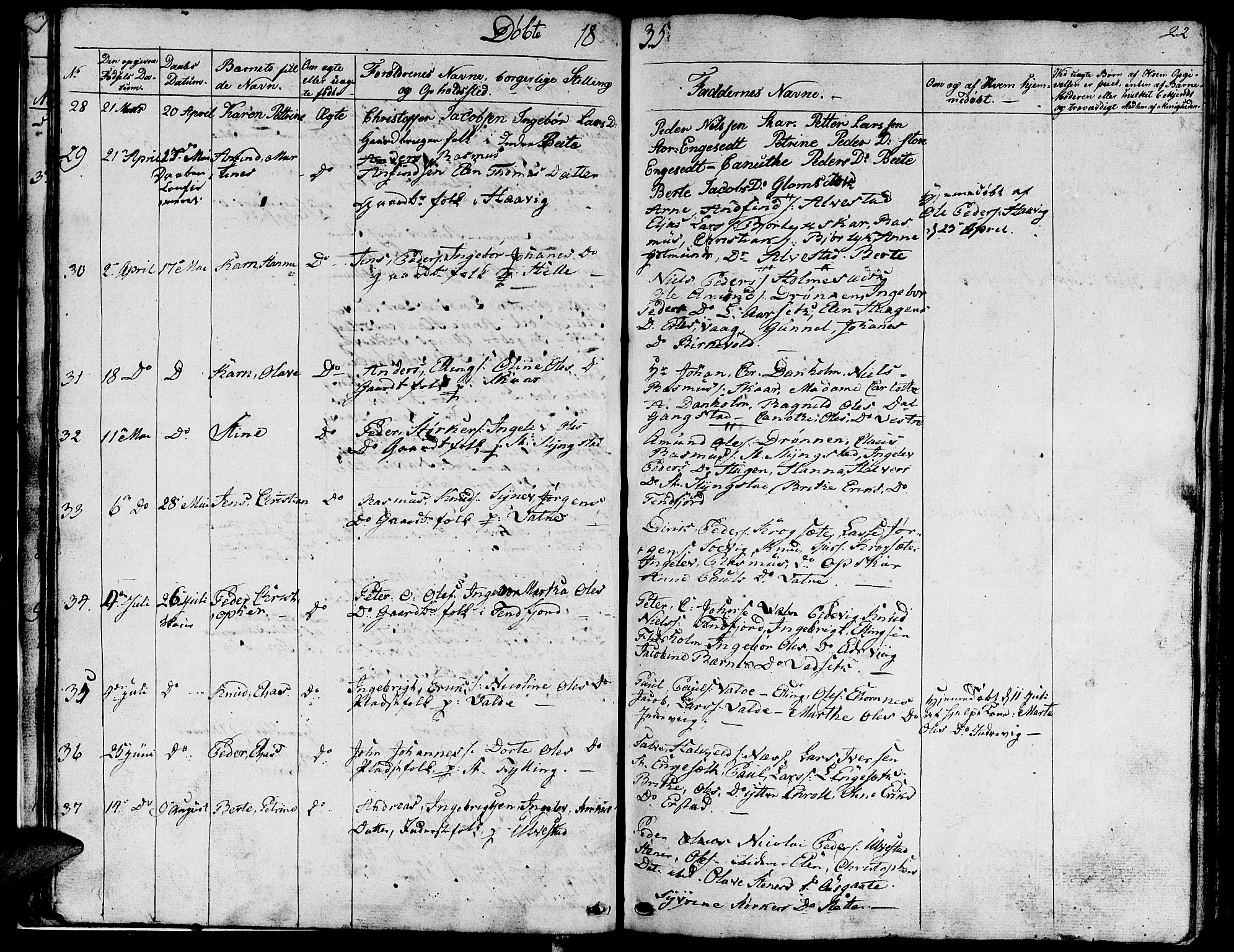 Ministerialprotokoller, klokkerbøker og fødselsregistre - Møre og Romsdal, AV/SAT-A-1454/524/L0361: Parish register (copy) no. 524C02, 1831-1840, p. 22