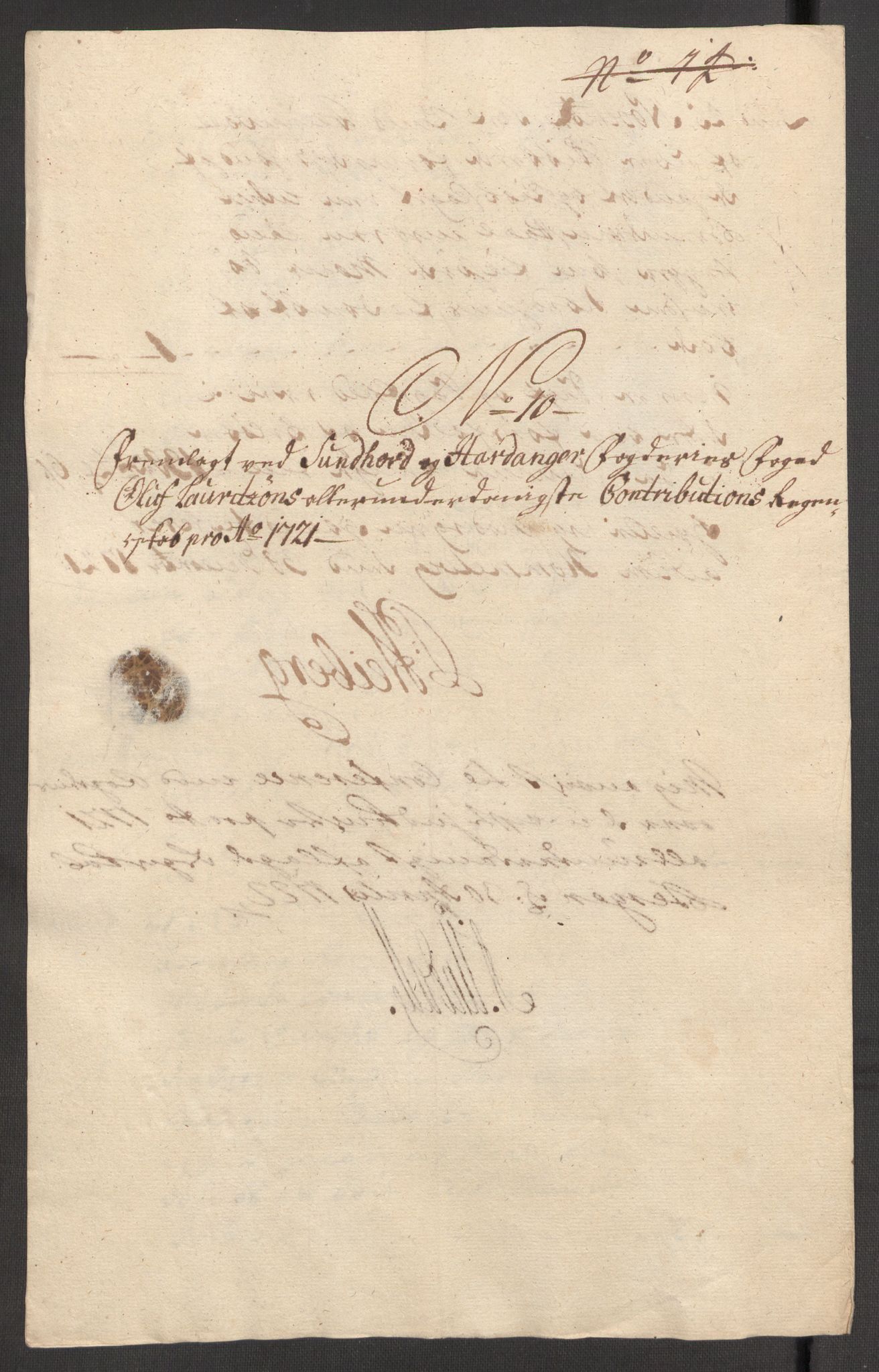 Rentekammeret inntil 1814, Reviderte regnskaper, Fogderegnskap, AV/RA-EA-4092/R48/L3000: Fogderegnskap Sunnhordland og Hardanger, 1721, p. 121