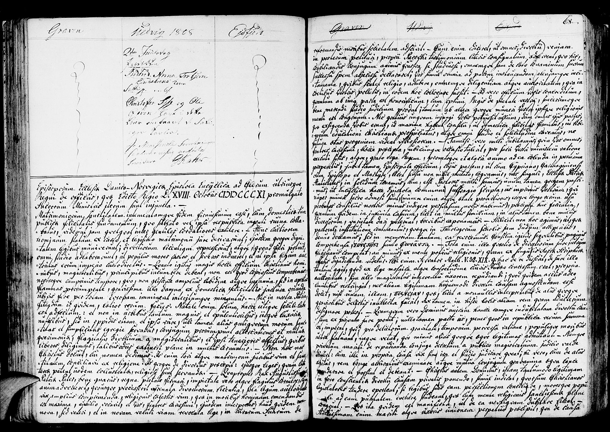 Ulvik sokneprestembete, SAB/A-78801/H/Haa: Parish register (official) no. A 11, 1793-1838, p. 68