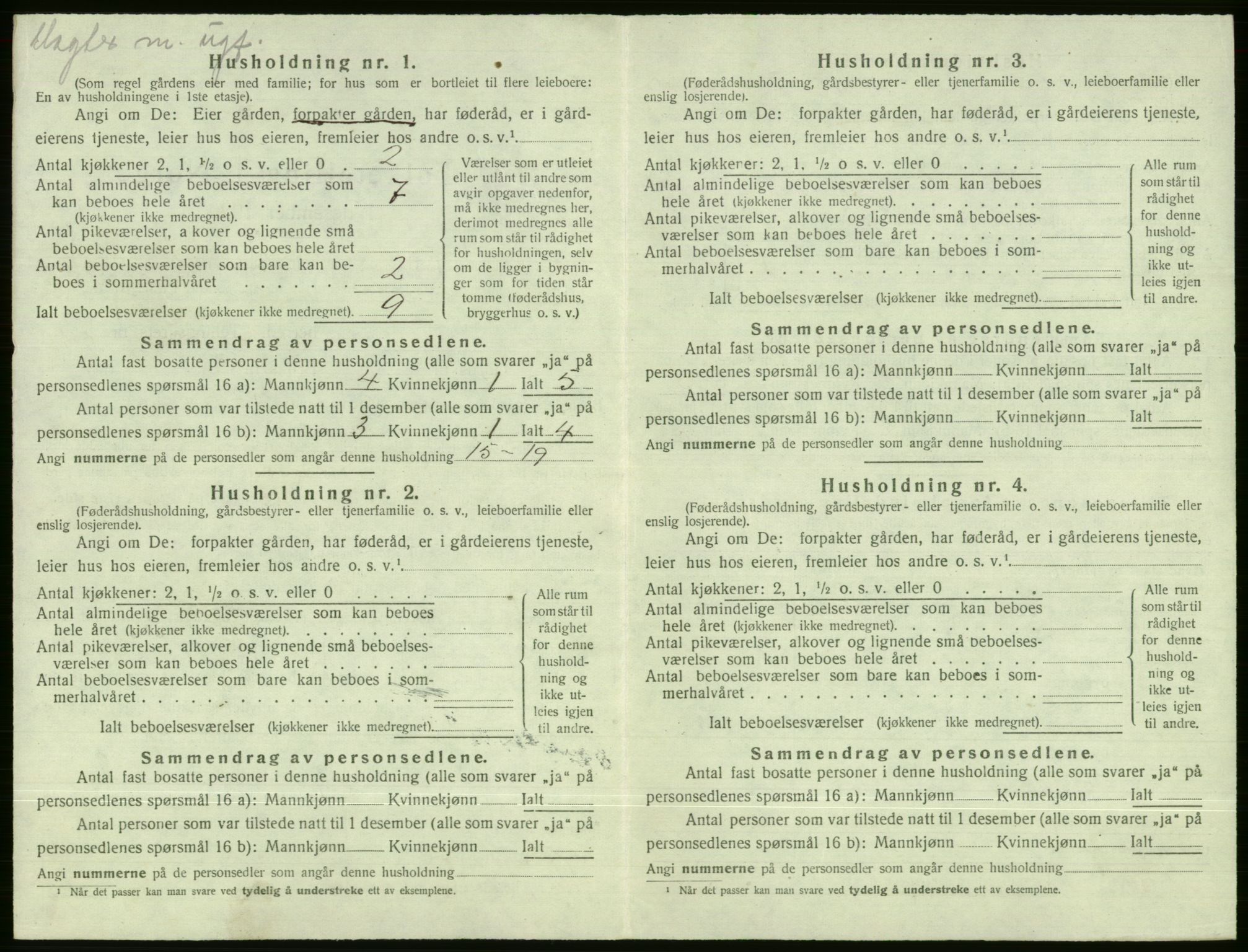 SAB, 1920 census for Evanger, 1920, p. 236