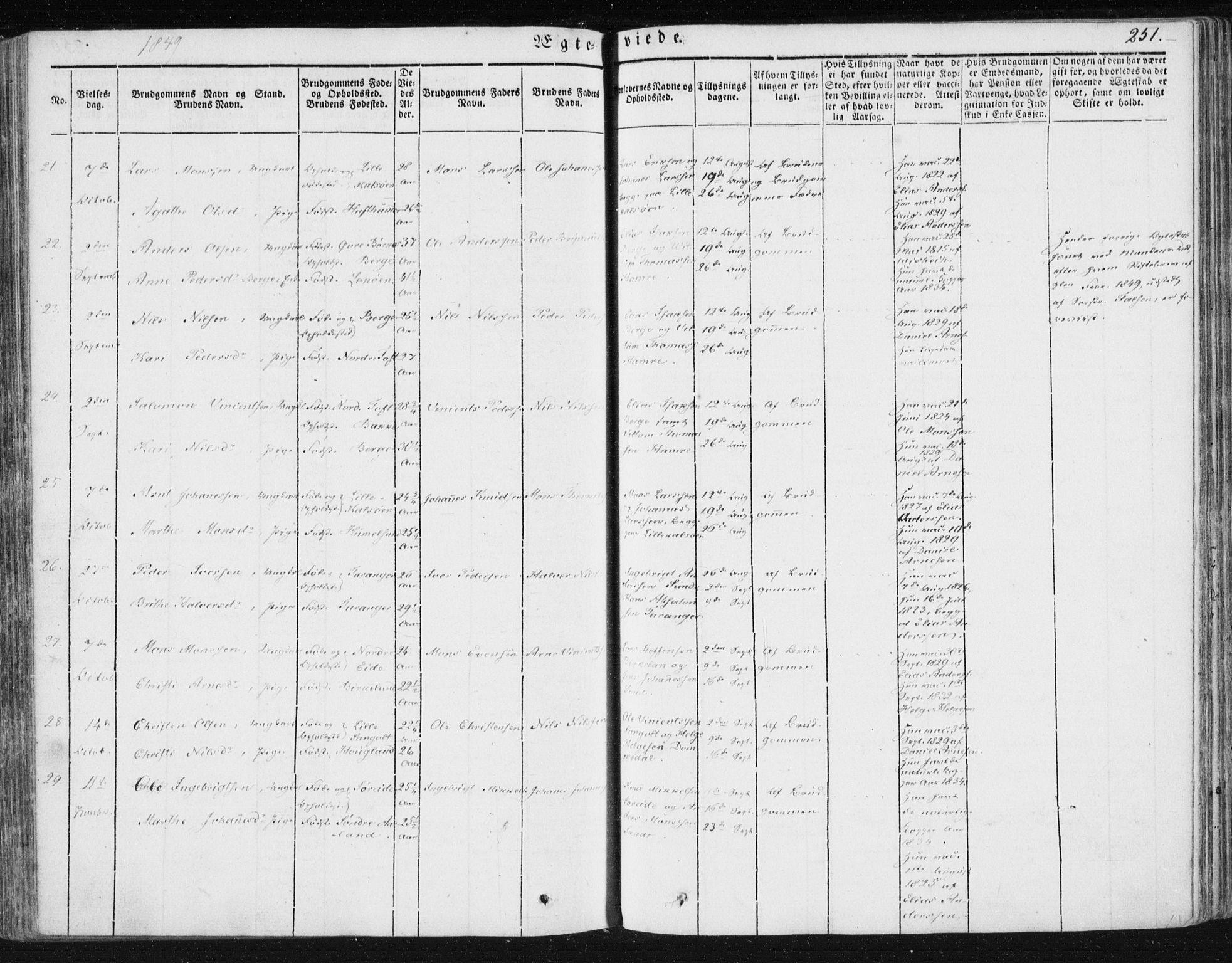 Sund sokneprestembete, AV/SAB-A-99930: Parish register (official) no. A 13, 1835-1849, p. 251