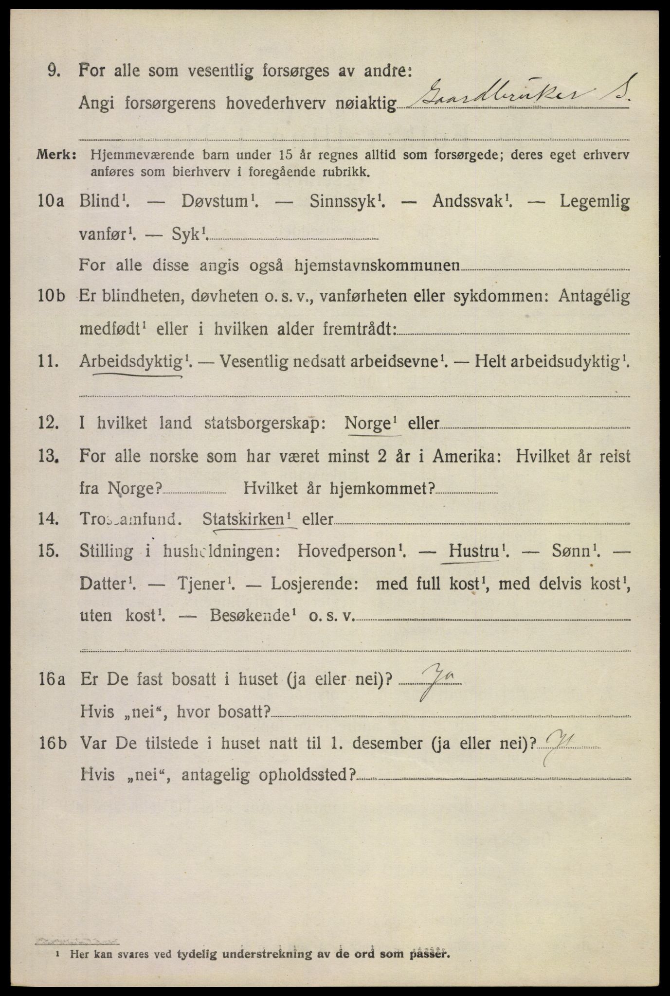 SAKO, 1920 census for Stokke, 1920, p. 10899