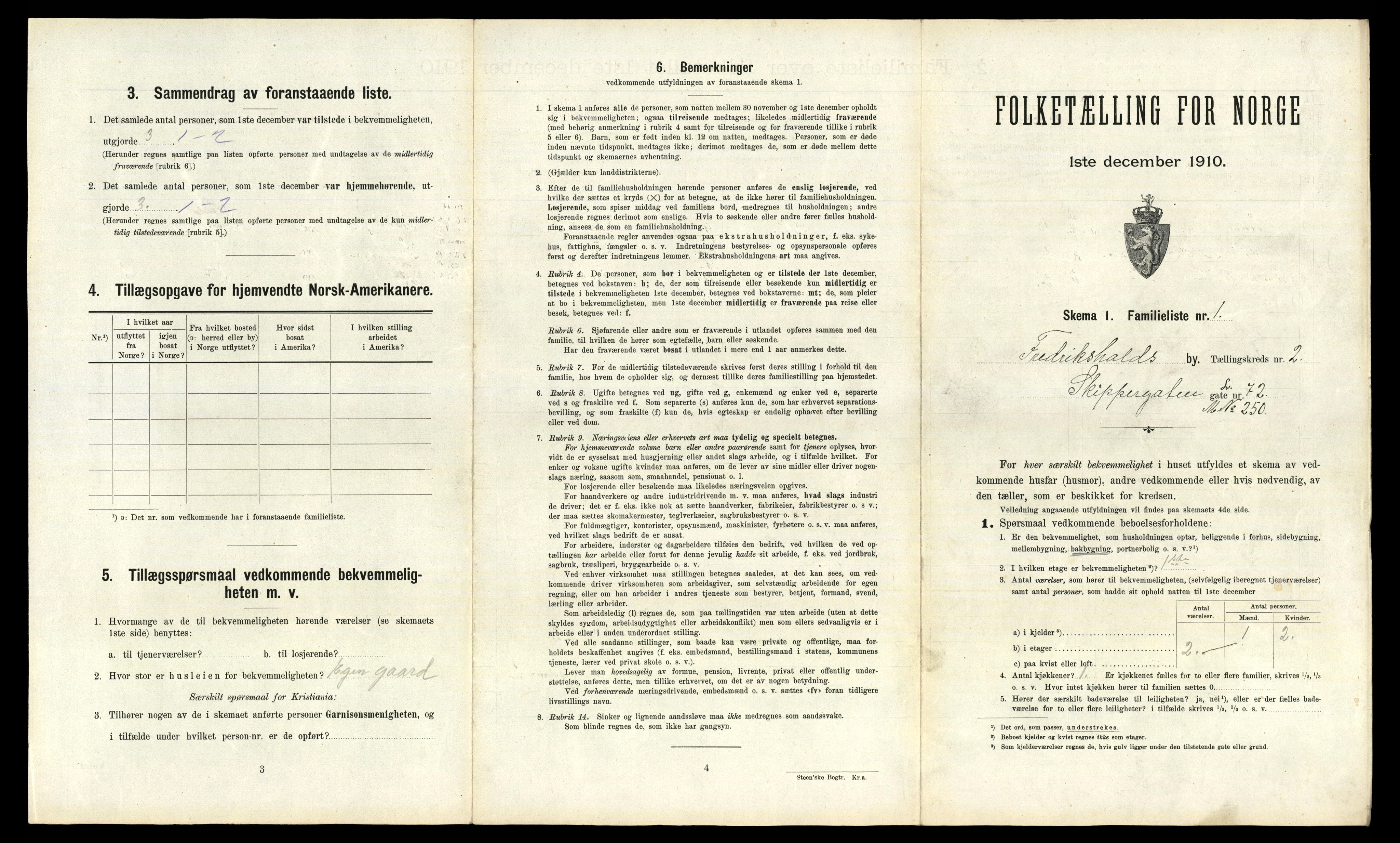 RA, 1910 census for Fredrikshald, 1910, p. 562