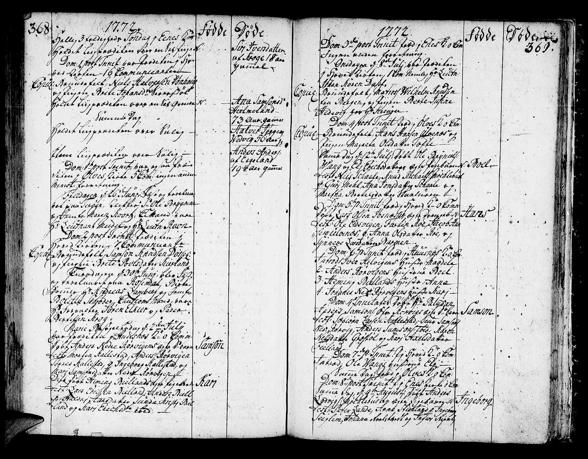 Kvinnherad sokneprestembete, SAB/A-76401/H/Haa: Parish register (official) no. A 3, 1754-1777, p. 368-369
