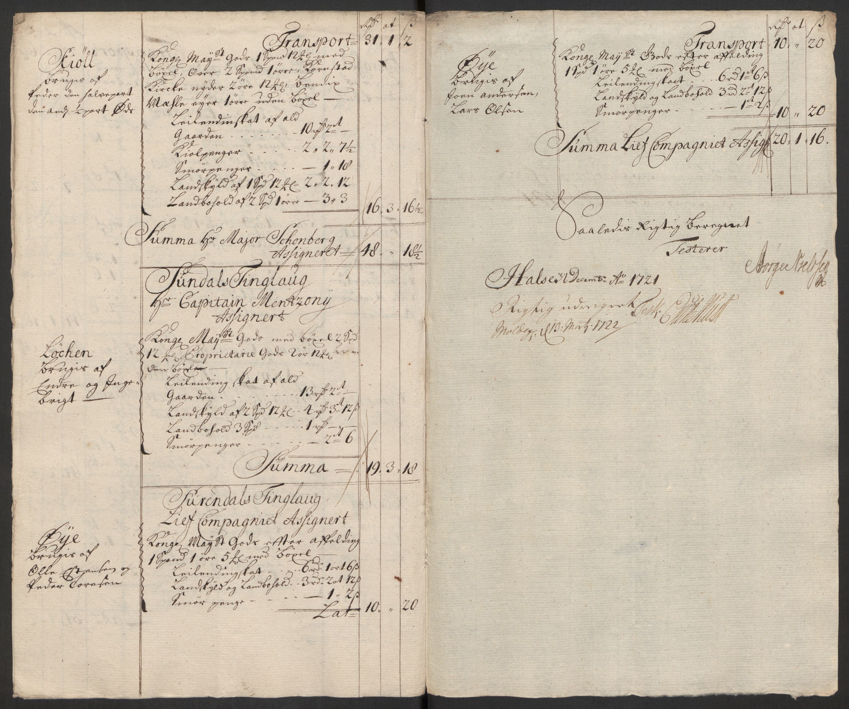 Rentekammeret inntil 1814, Reviderte regnskaper, Fogderegnskap, RA/EA-4092/R56/L3754: Fogderegnskap Nordmøre, 1721, p. 272